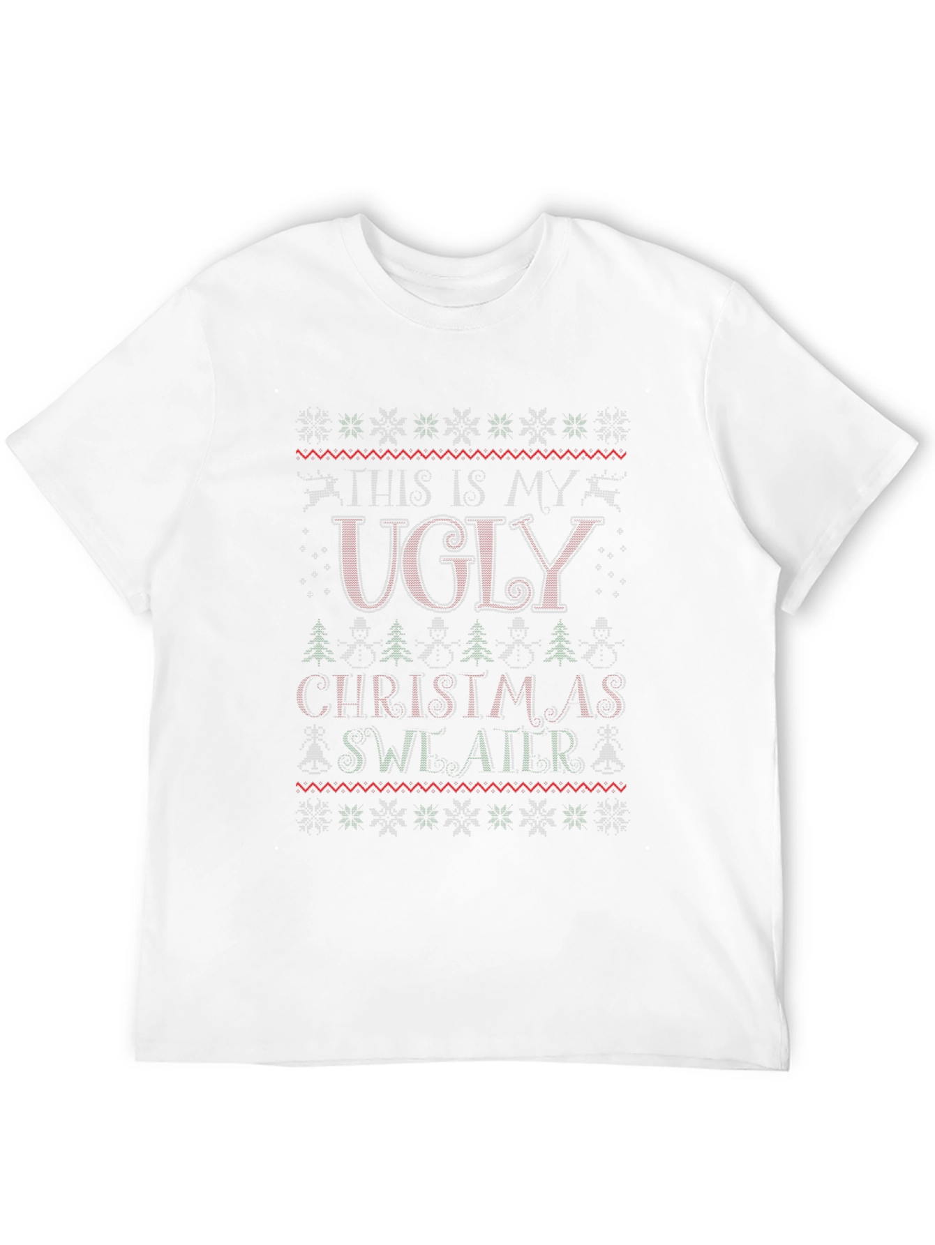 Ugly Christmas Sweater T-Shirt - Holiday Tee