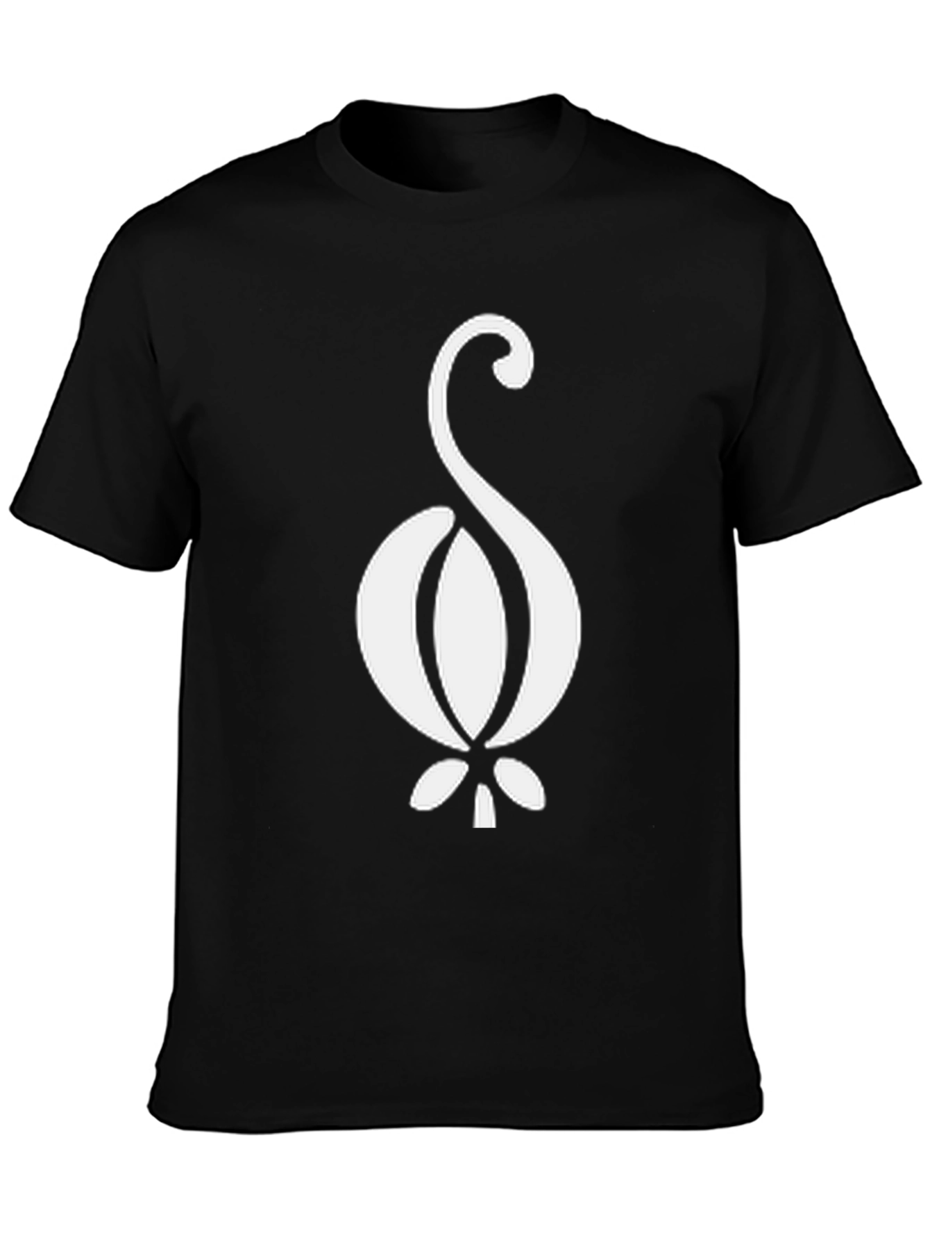 Symbol Graphic Print Black Cotton T-Shirt