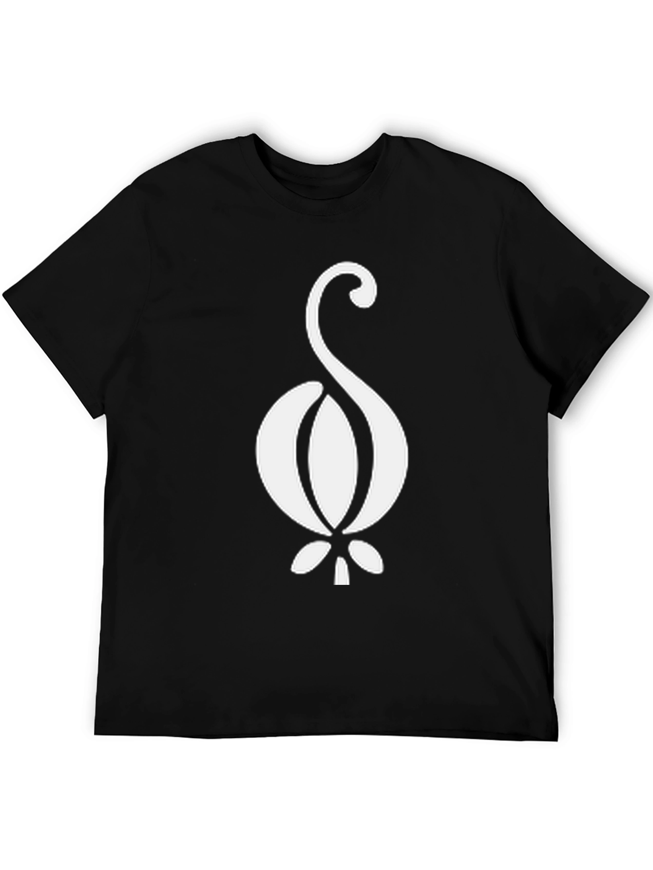 Symbol Graphic Print Black Cotton T-Shirt