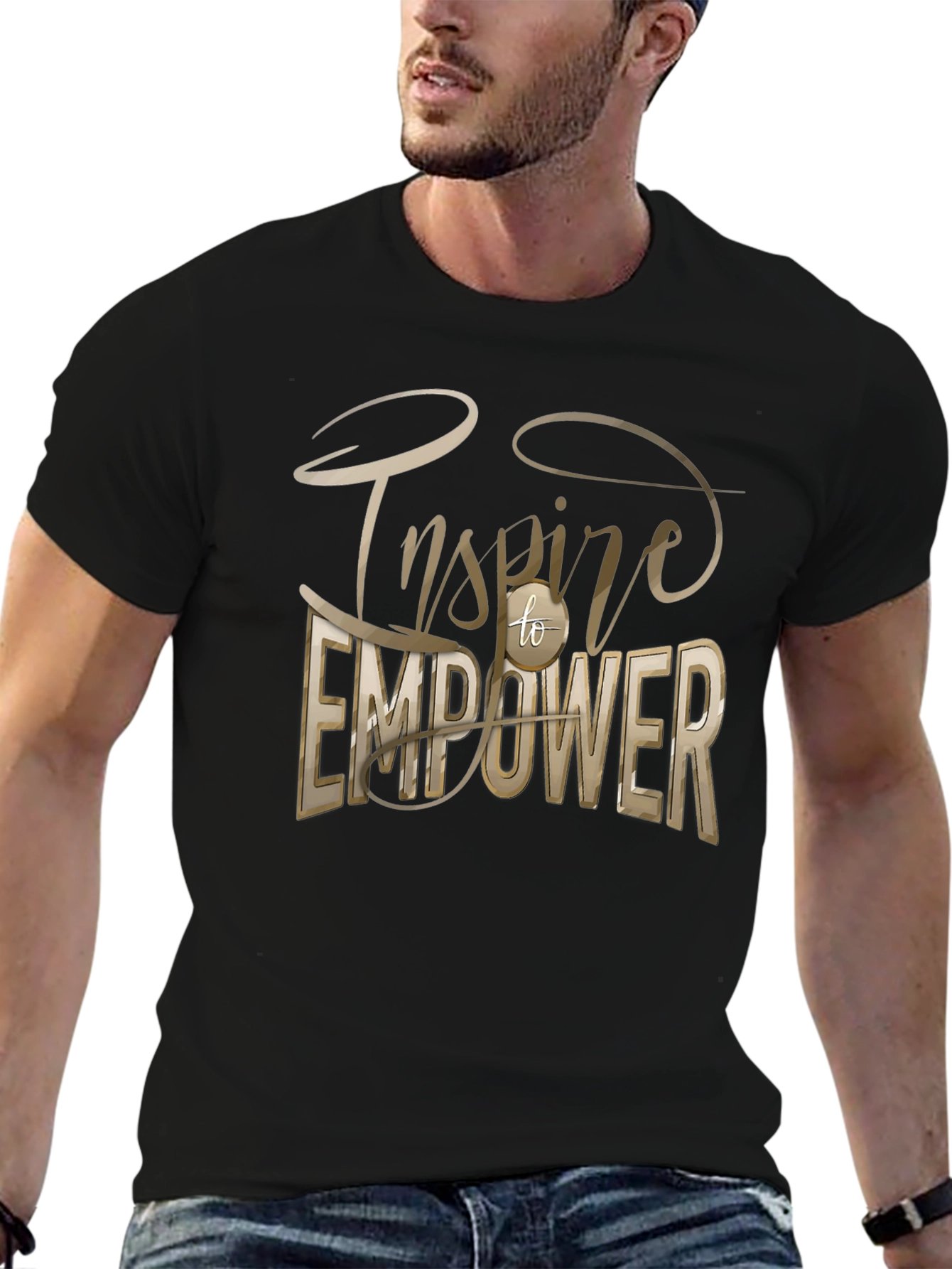 Inspire to Empower Graphic Tee - Unisex Black T-Shirt