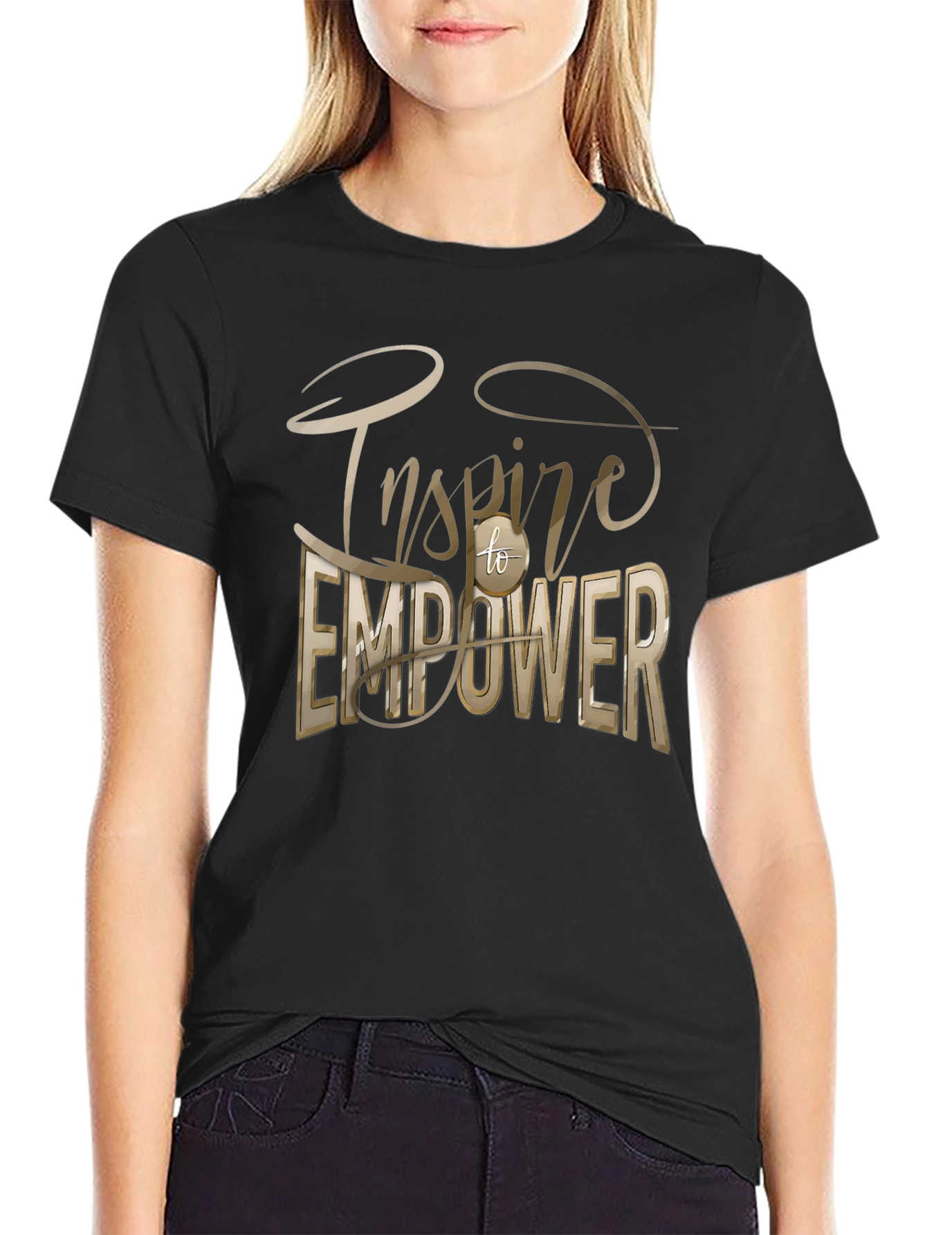 Inspire to Empower Graphic Tee - Unisex Black T-Shirt