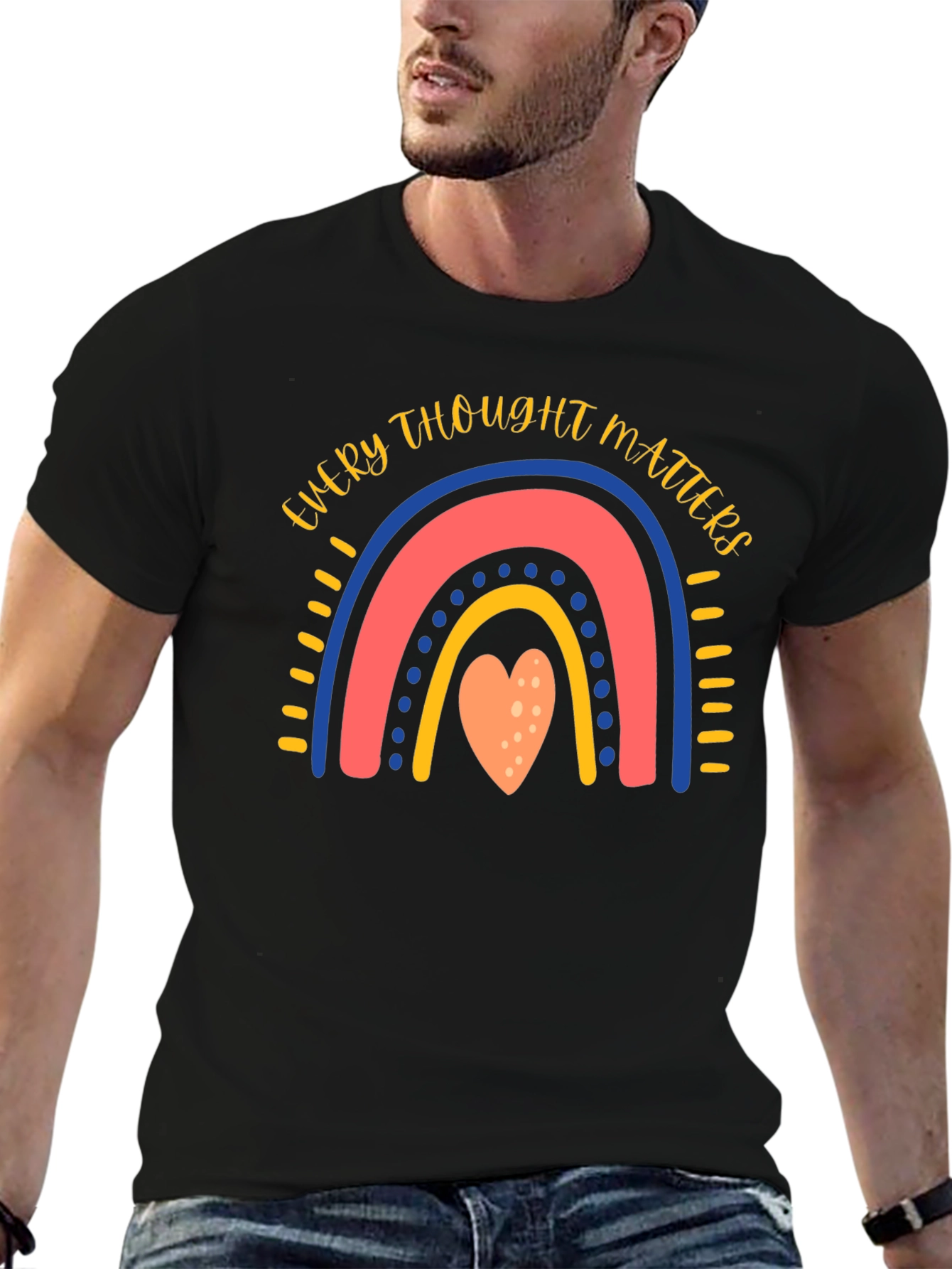 Every Thought Matters Rainbow Graphic Tee