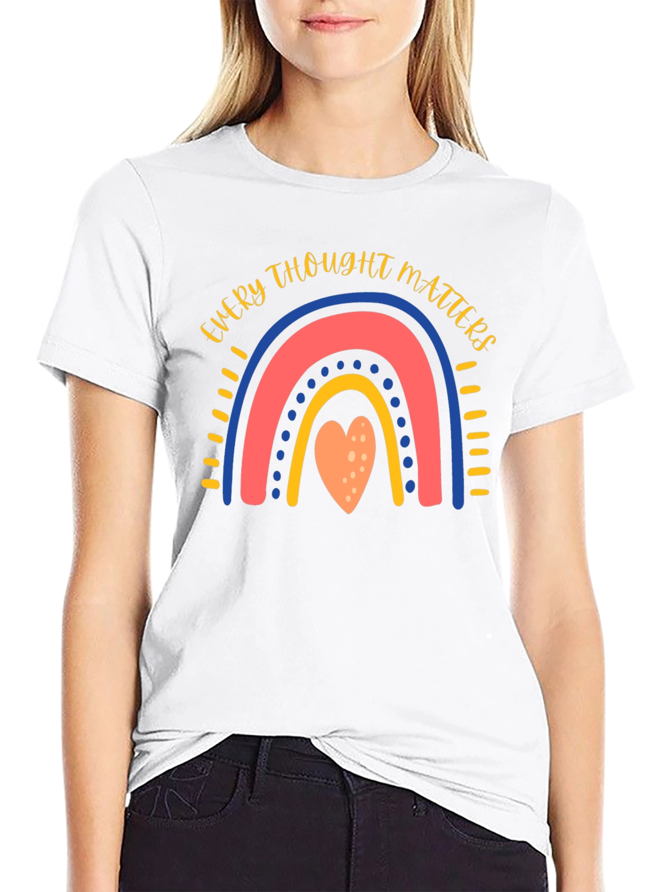 Every Thought Matters Rainbow Graphic Tee
