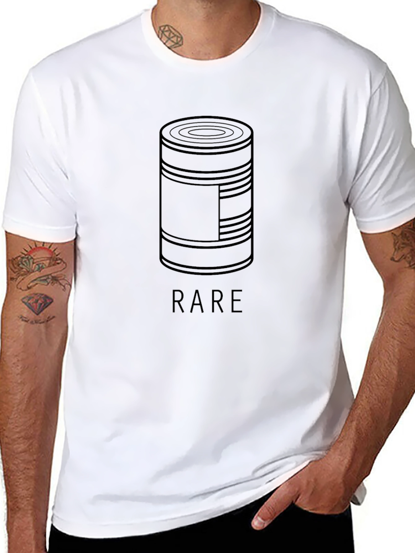 Rare Can Graphic Tee - Mens Black T-Shirt