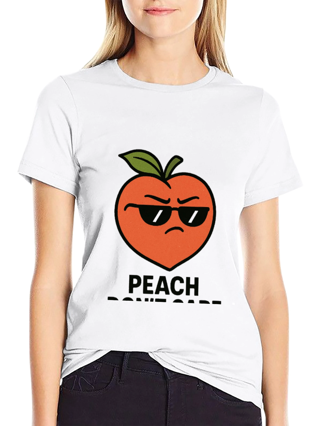 Cool Peach Graphic T-Shirt - Peach Dont Care!