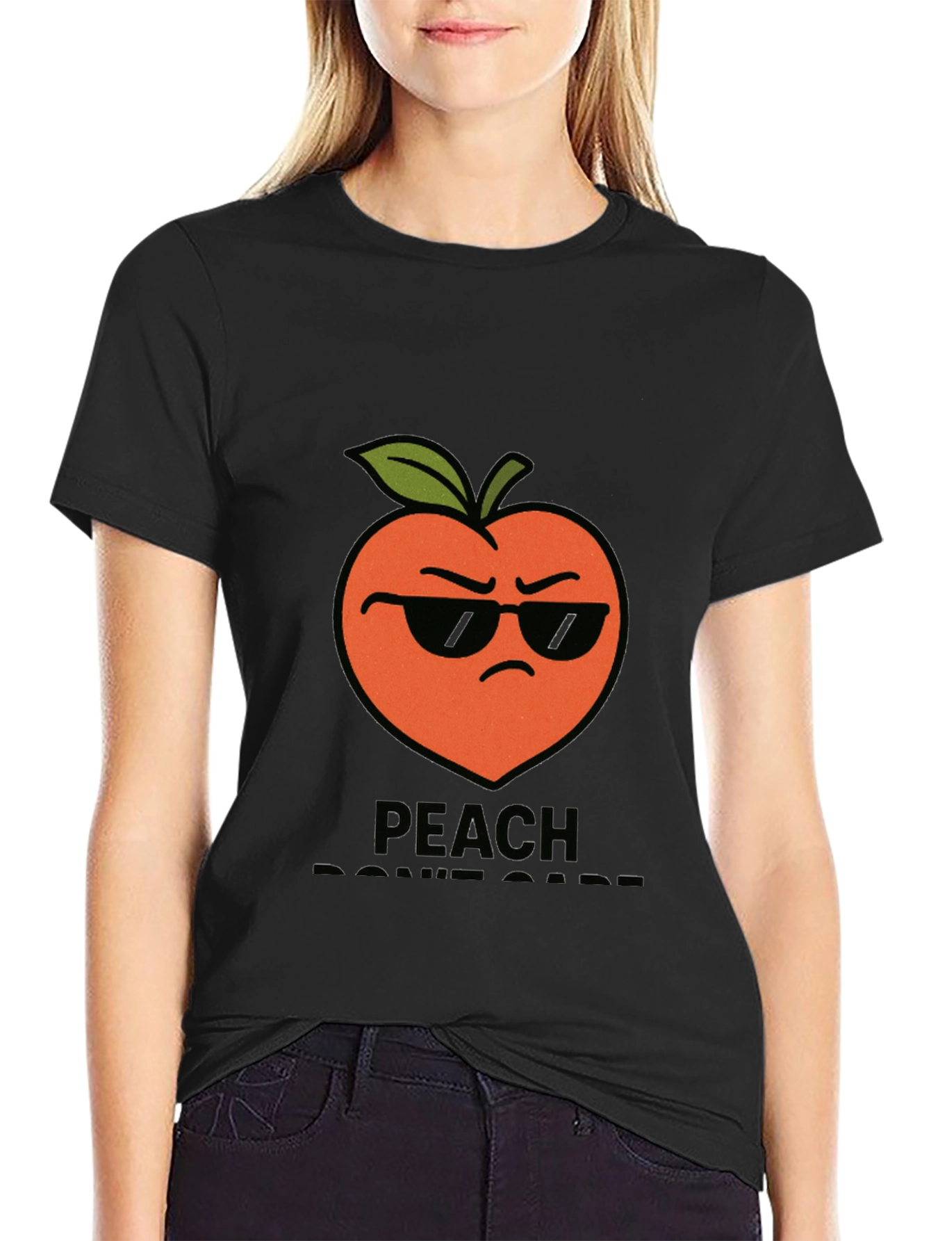 Cool Peach Graphic T-Shirt - Peach Dont Care!