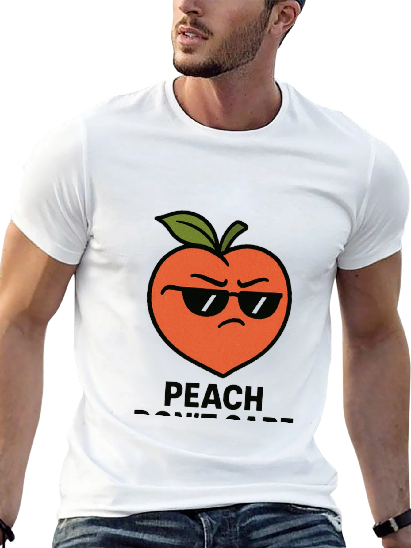 Cool Peach Graphic T-Shirt - Peach Dont Care!