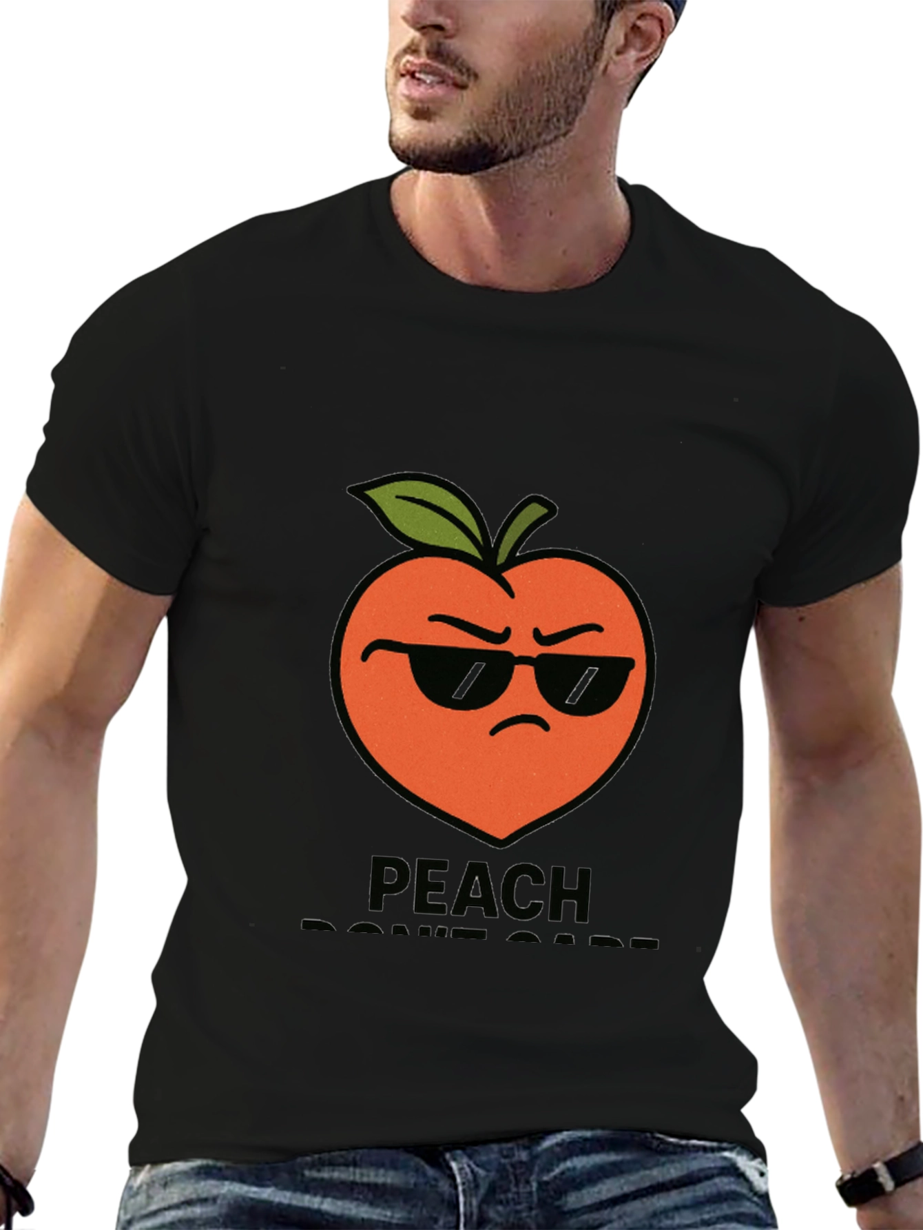 Cool Peach Graphic T-Shirt - Peach Dont Care!