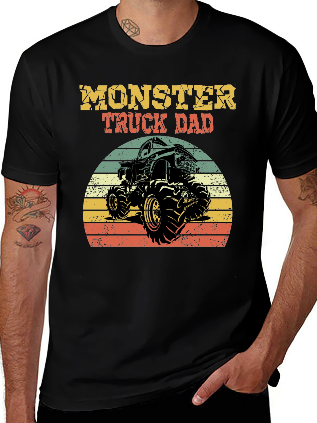 Monster Truck Dad Graphic T-Shirt
