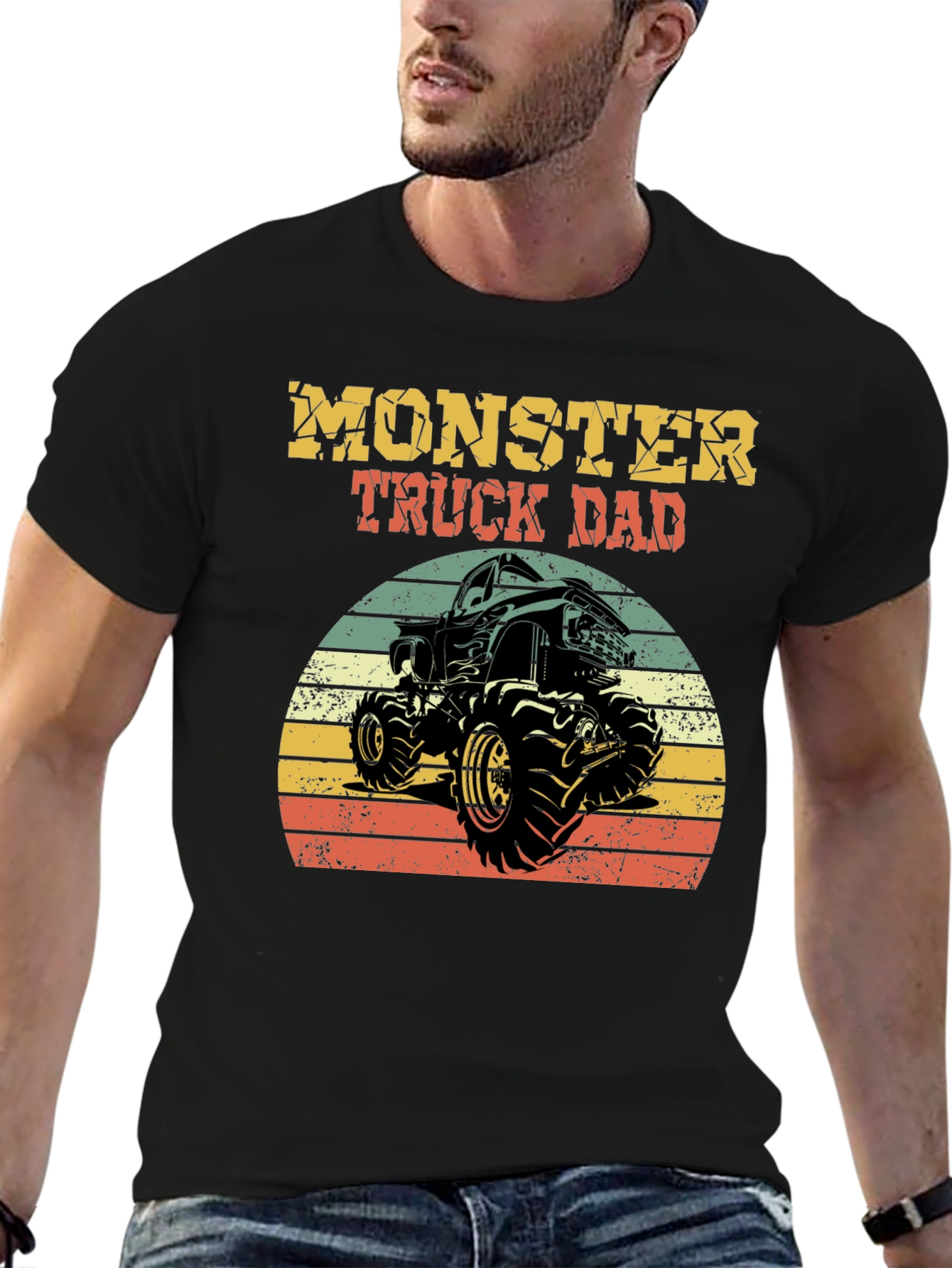 Monster Truck Dad Graphic T-Shirt