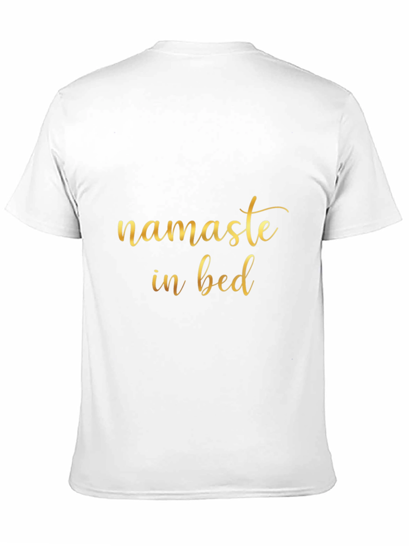 Namaste In Bed Graphic Tee - Black Cotton T-Shirt