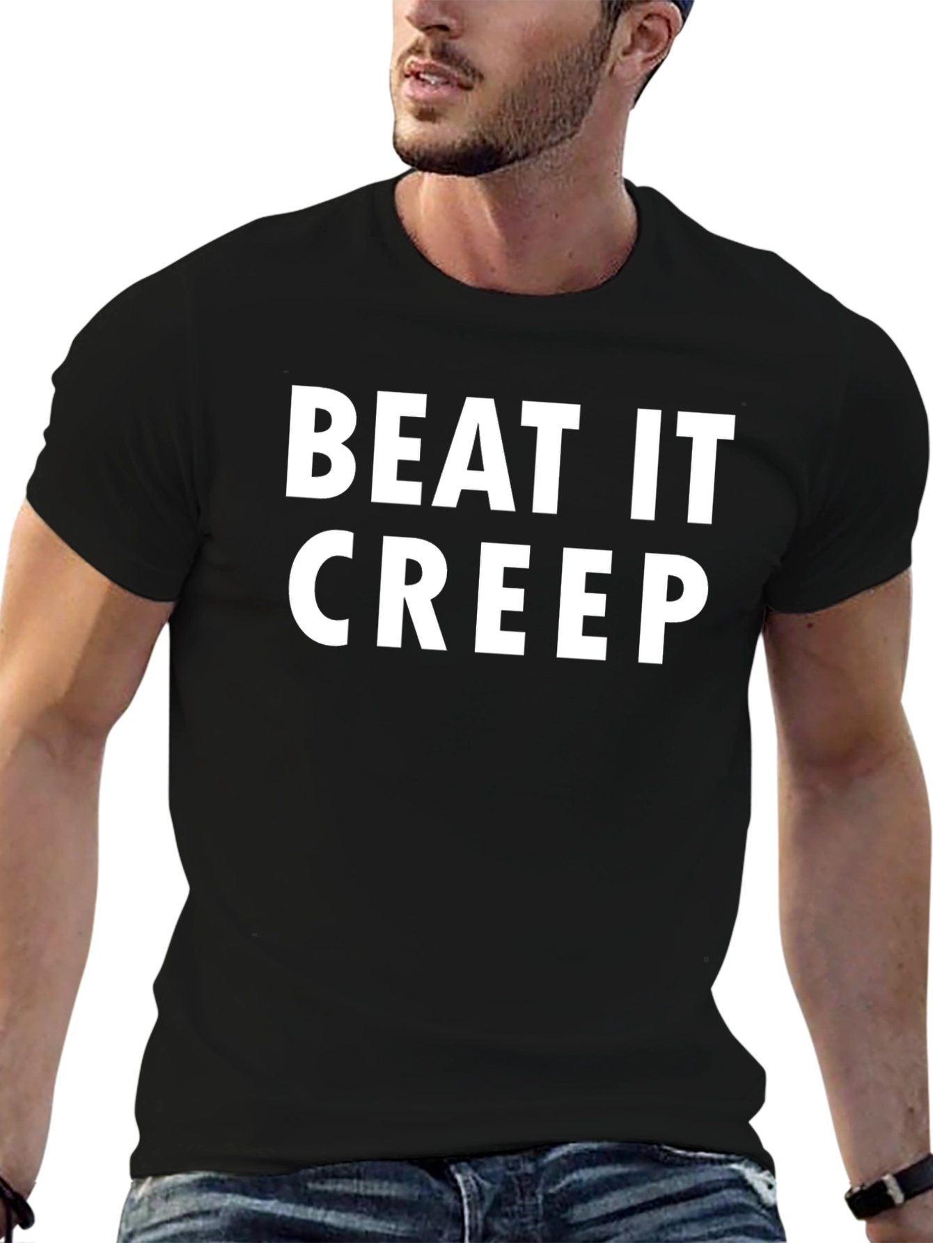 Beat It Creep Graphic Tee - Bold Statement T-Shirt