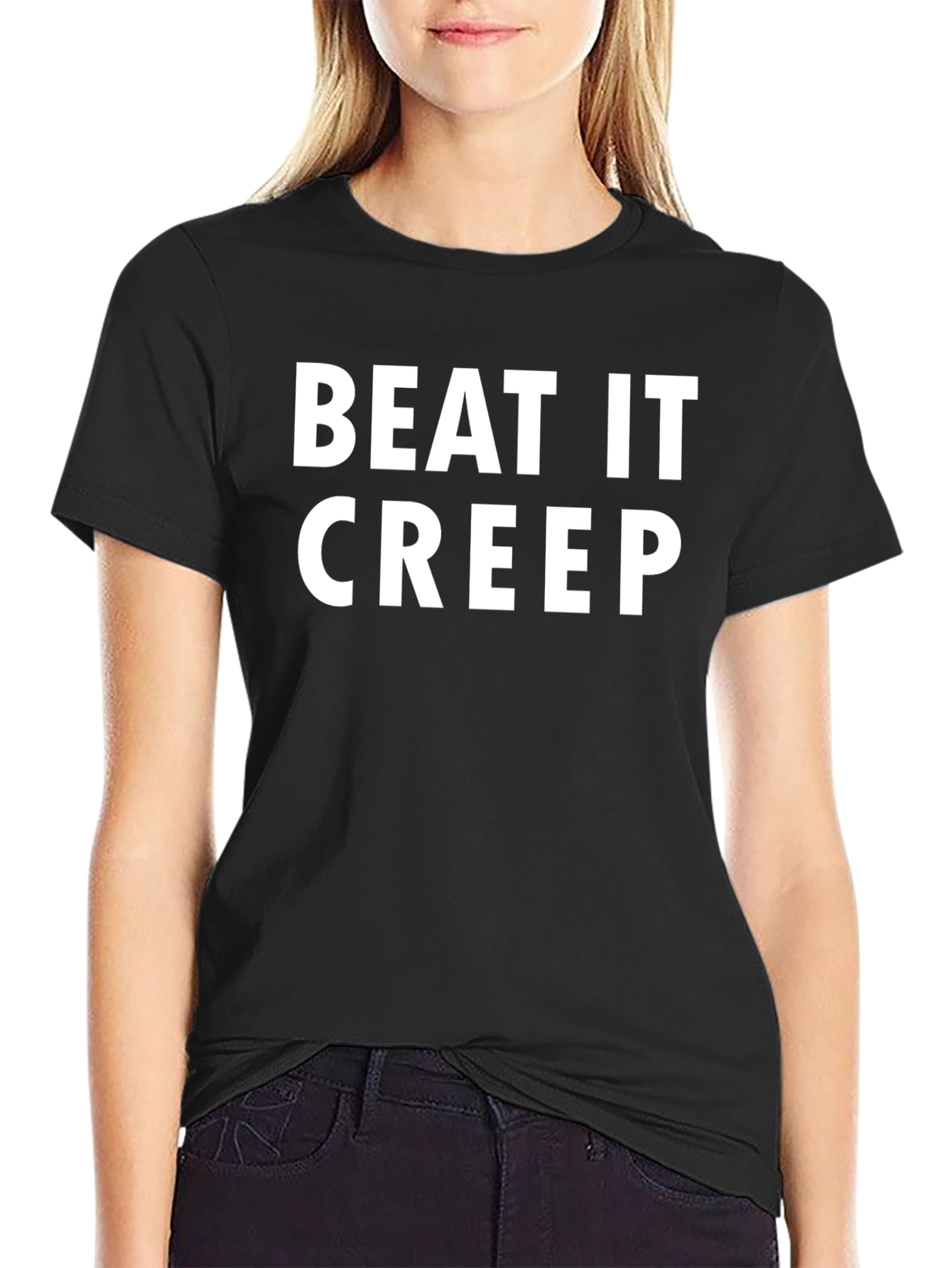Beat It Creep Graphic Tee - Bold Statement T-Shirt