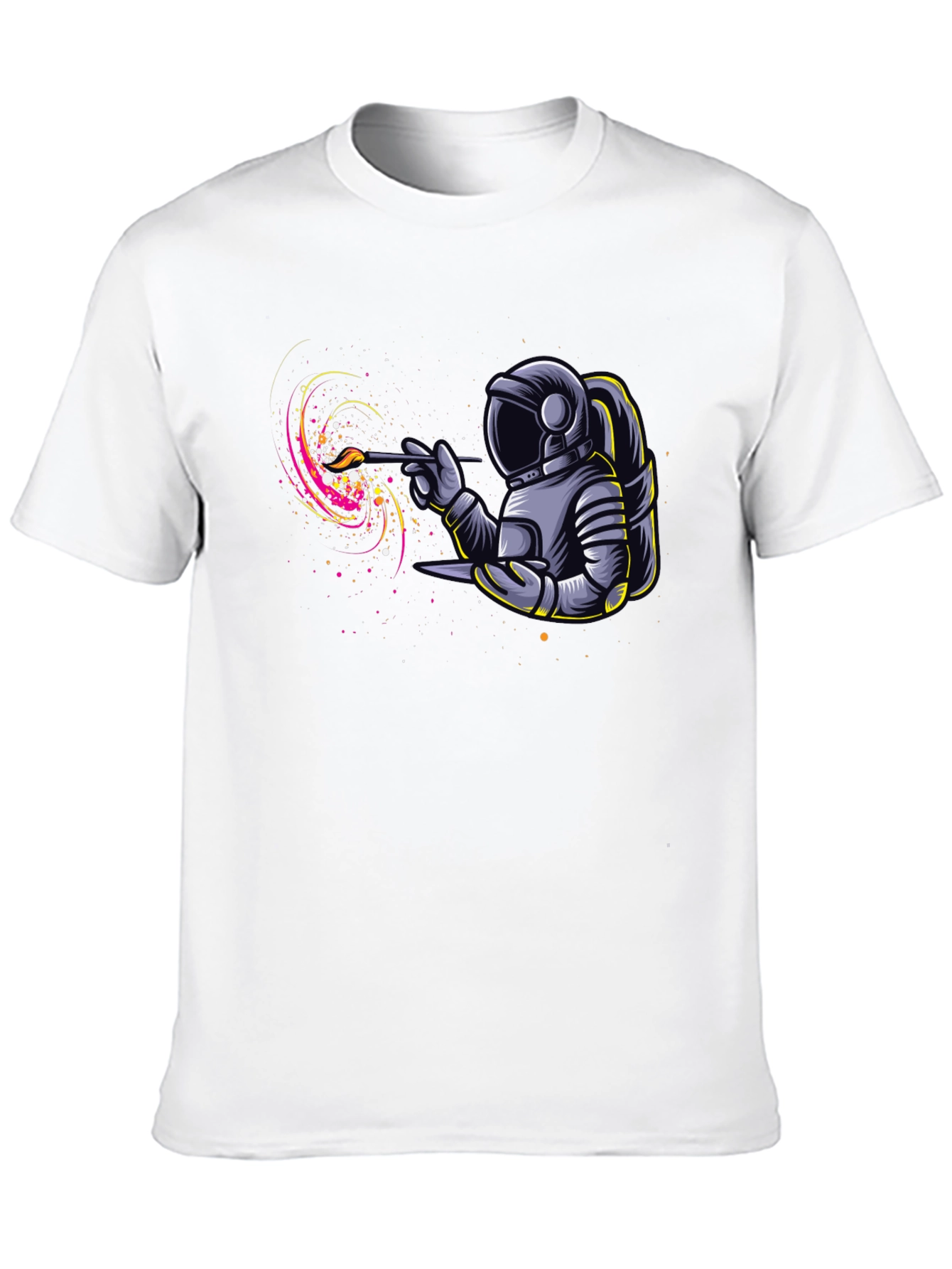 Astronaut Painter Graphic T-Shirt - Unique Design