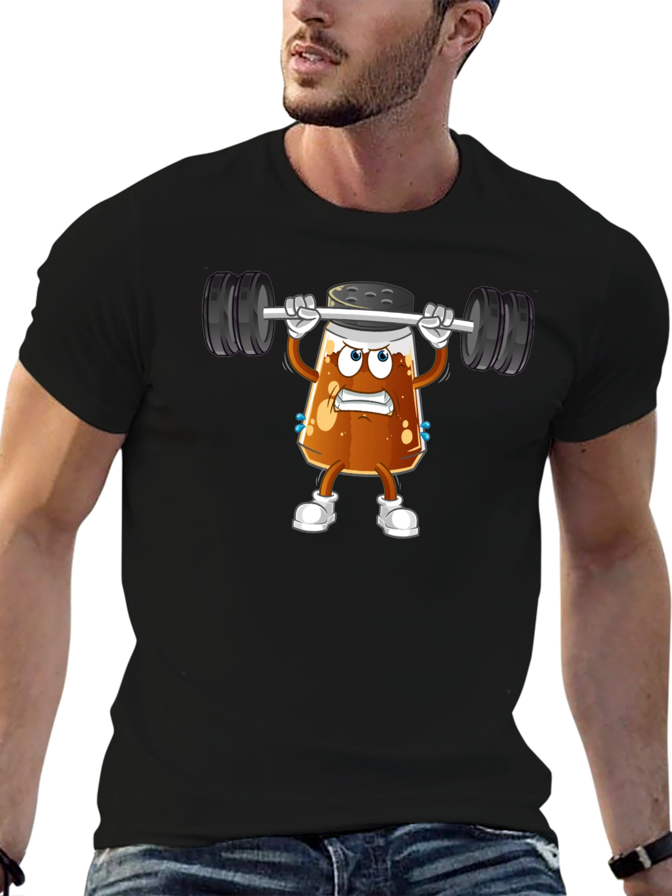 Funny Salt Shaker Lifting Barbell T-Shirt