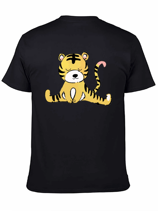 Cute Tiger Graphic Tee - Unisex Black T-Shirt