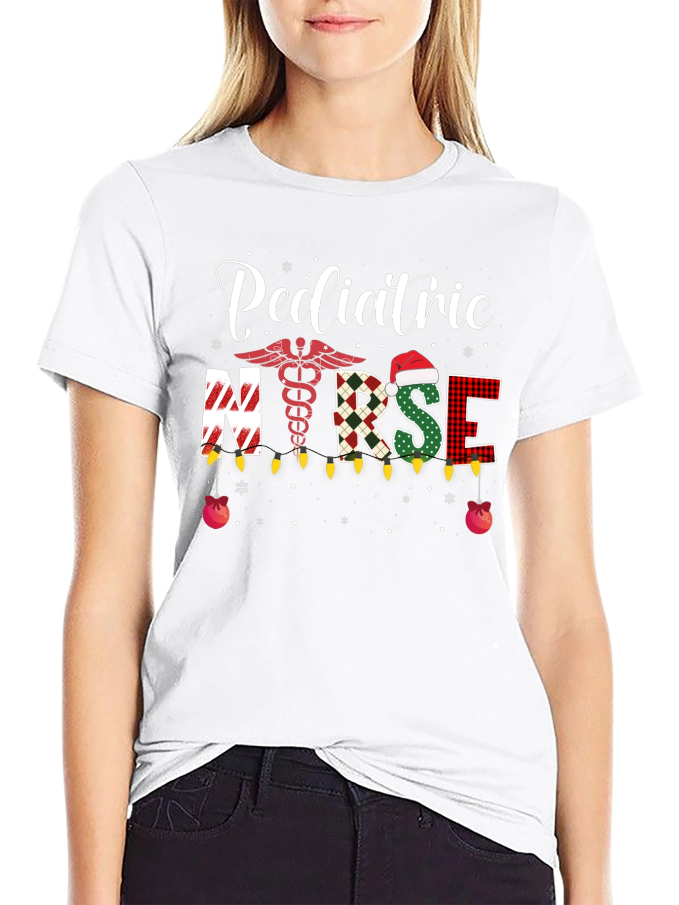 Pediatric Nurse Christmas T-Shirt Holiday