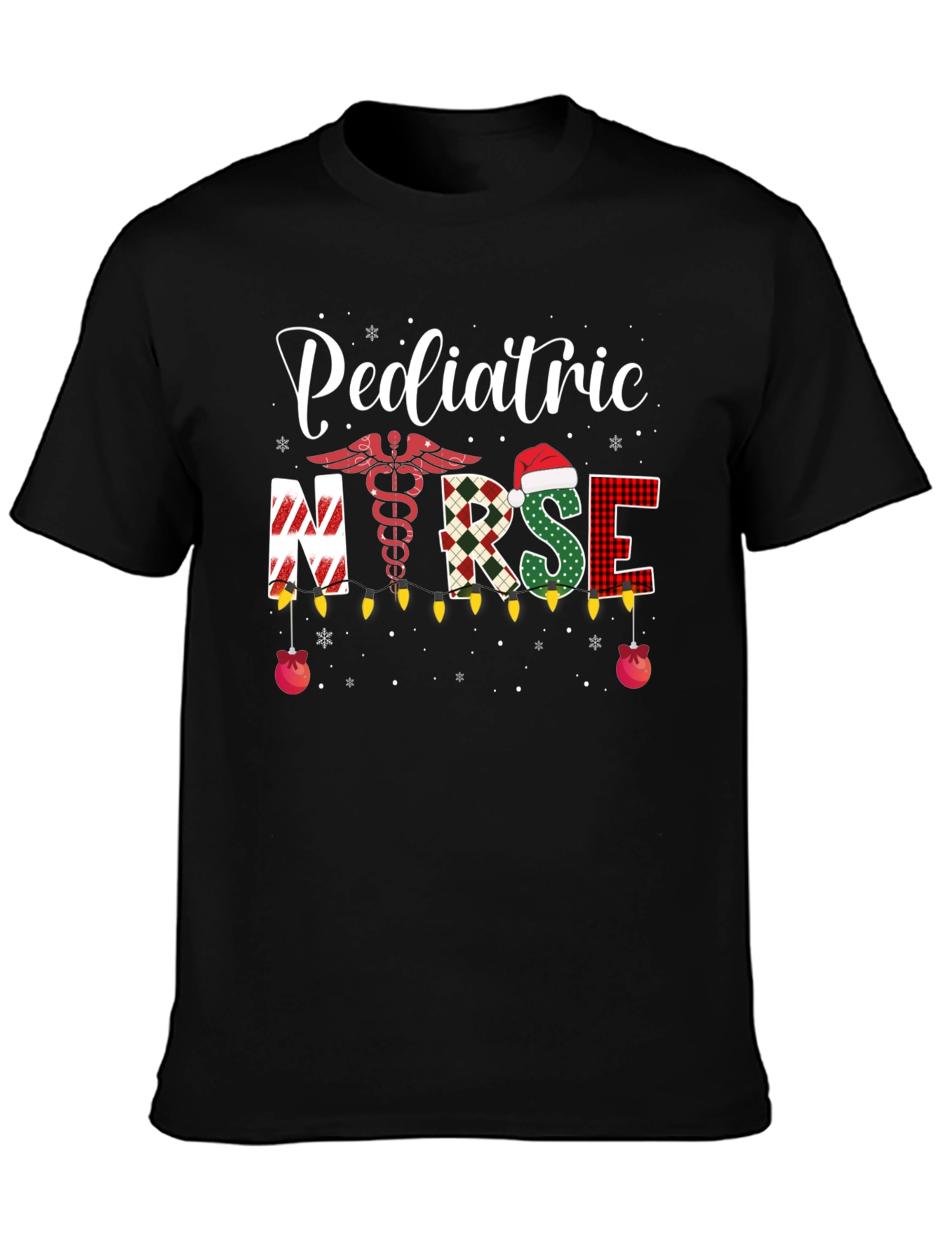Pediatric Nurse Christmas T-Shirt Holiday
