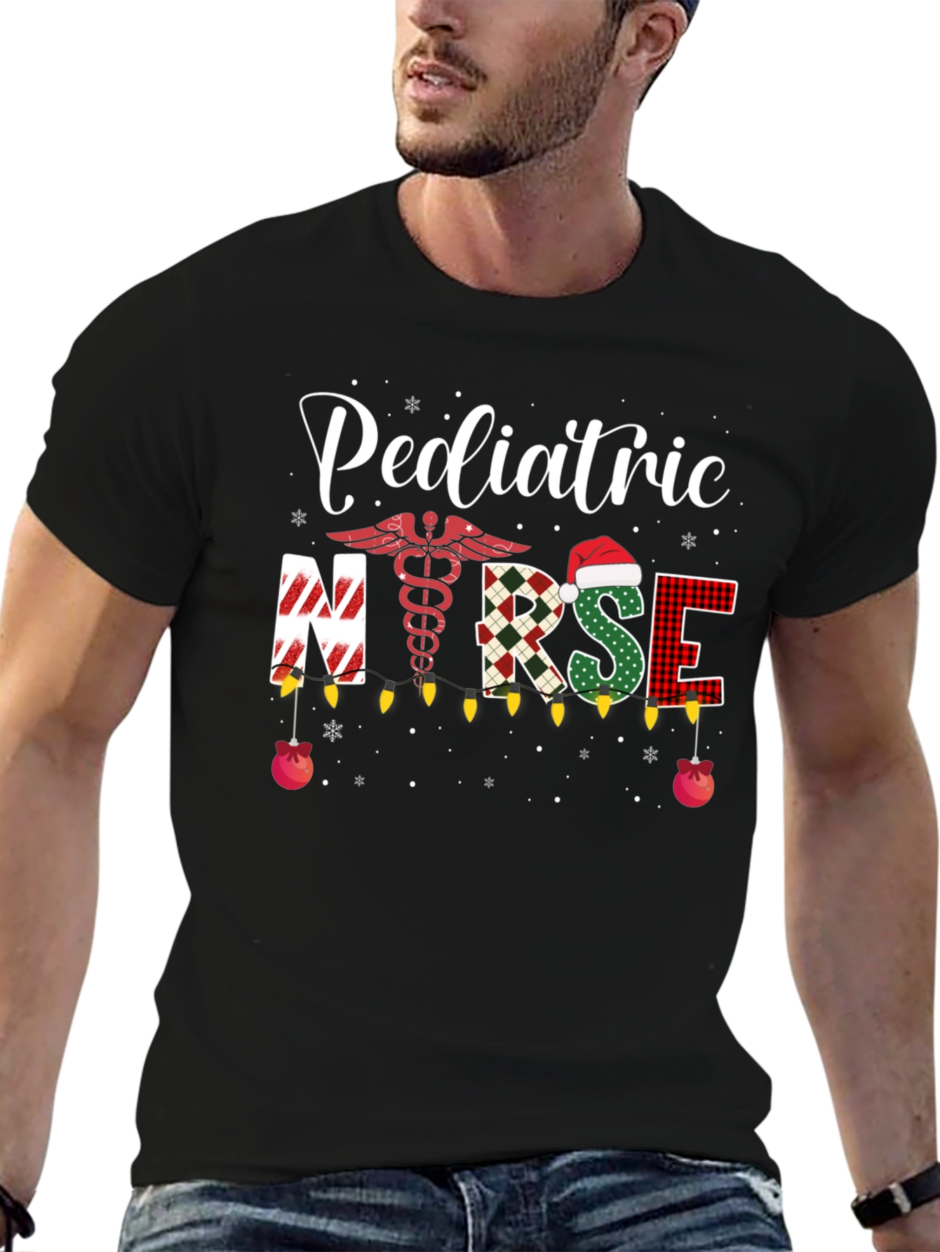 Pediatric Nurse Christmas T-Shirt Holiday