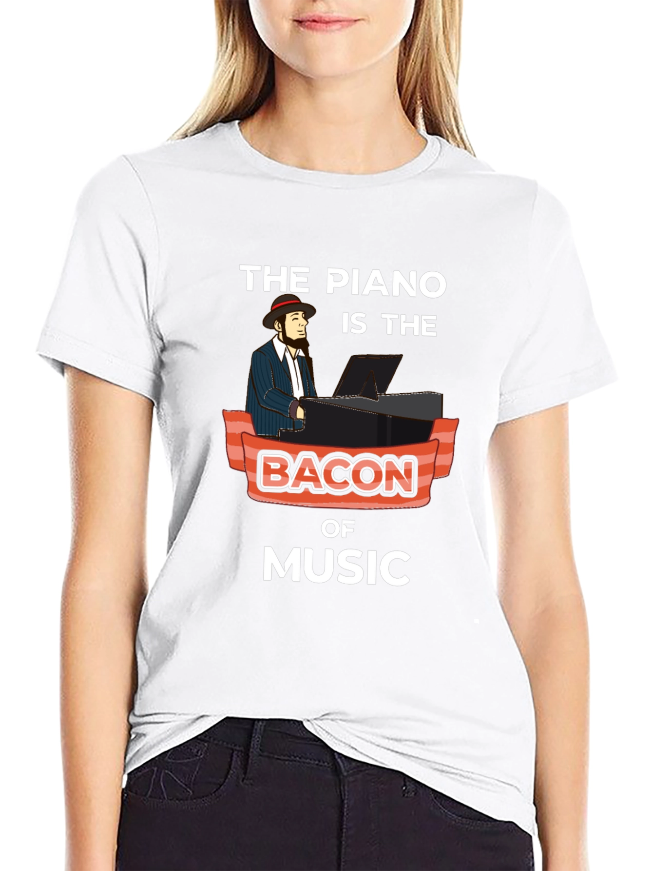 The Piano is the Bacon of Music T-Shirt