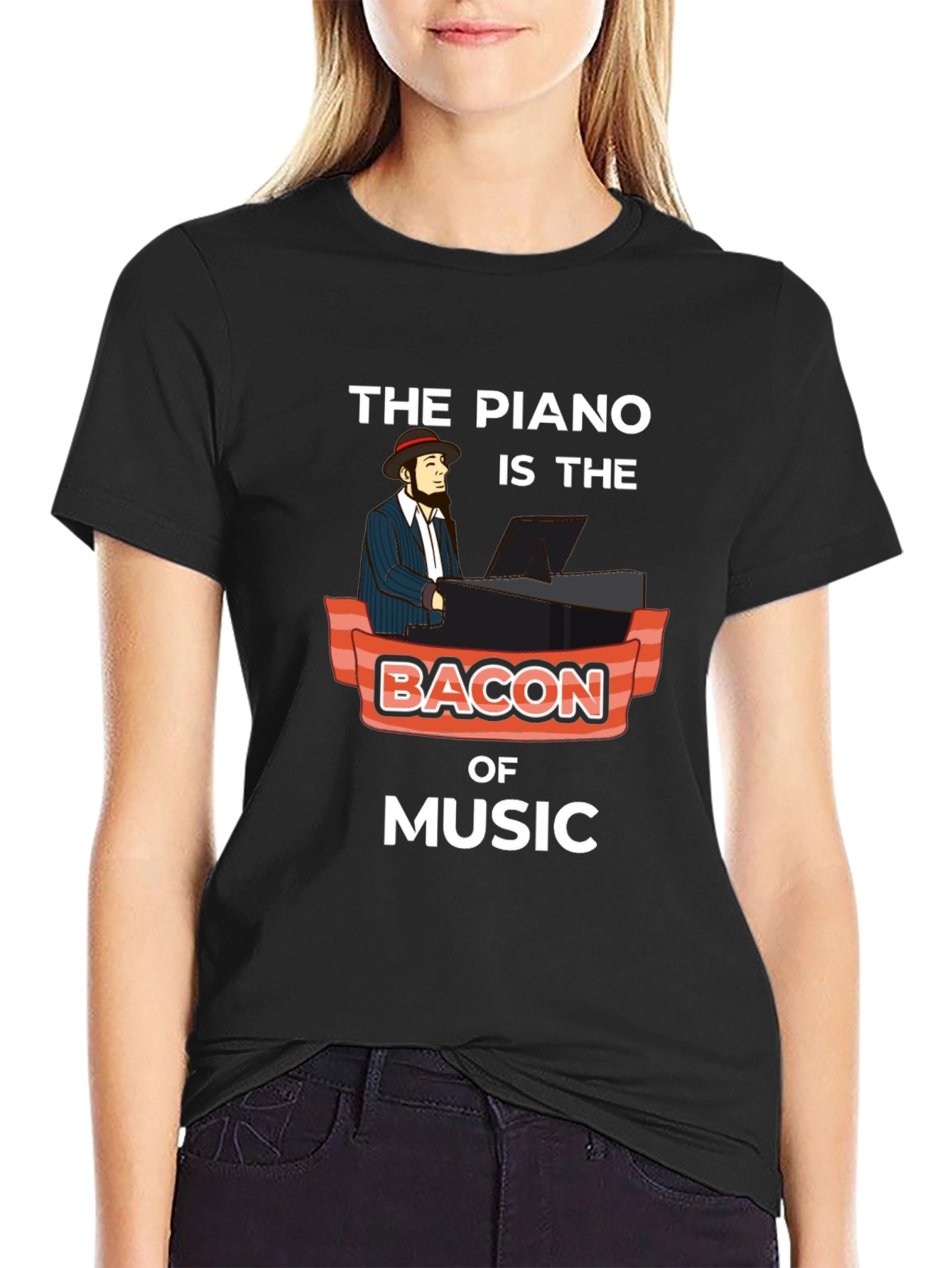 The Piano is the Bacon of Music T-Shirt