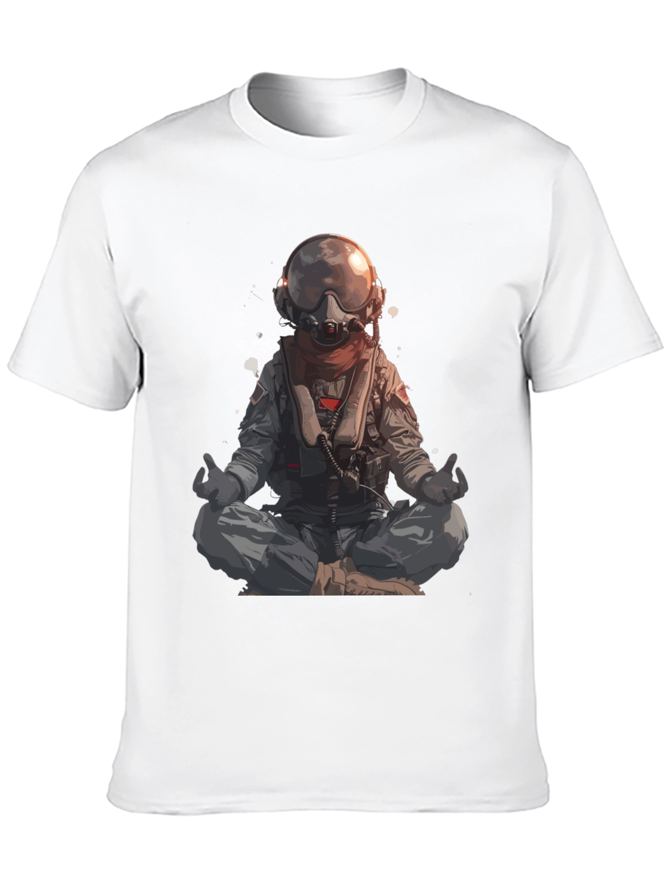 Meditating Pilot Graphic Tee - Black