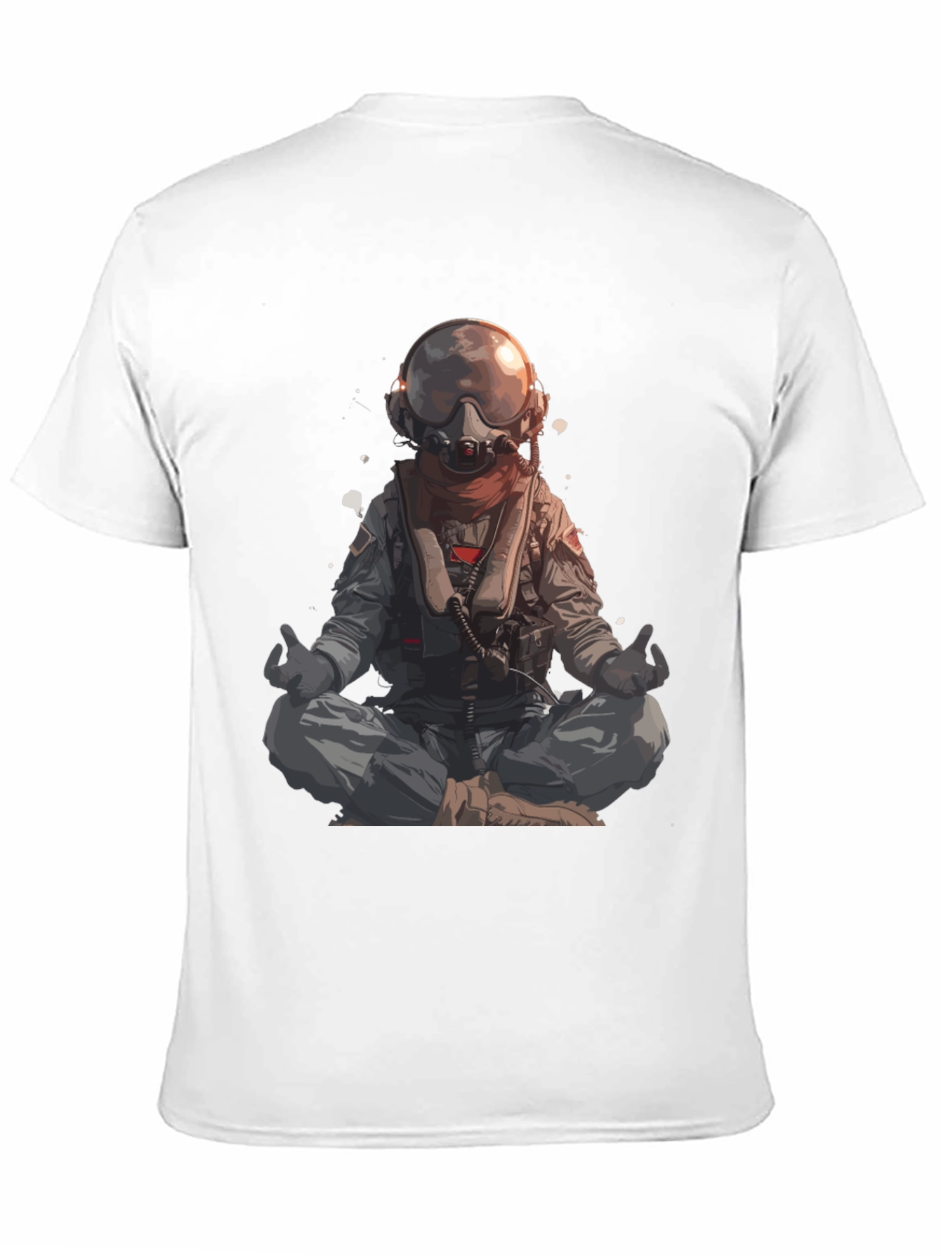 Meditating Pilot Graphic Tee - Black