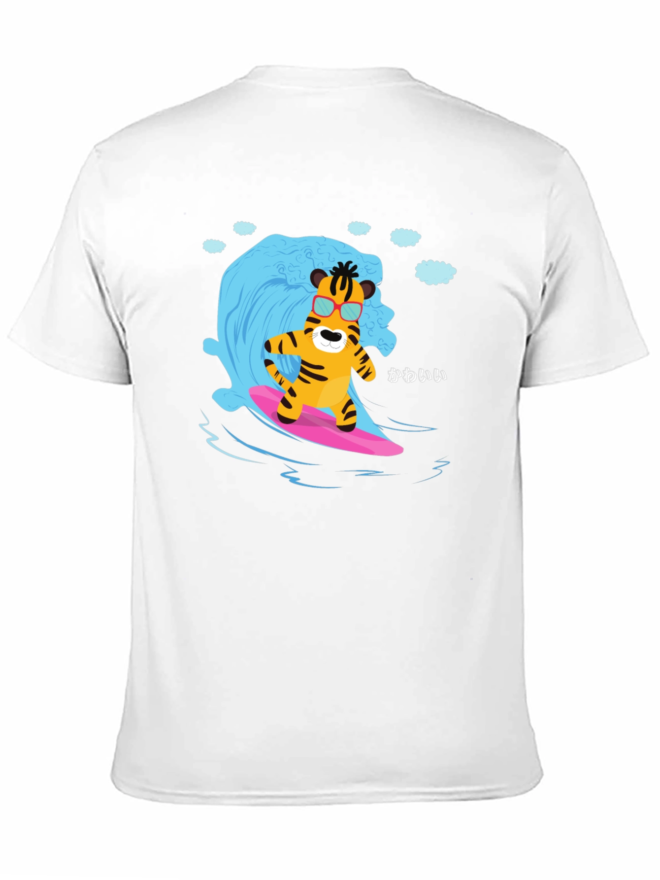 Surfing Tiger Graphic Tee - Cool & Fun Design