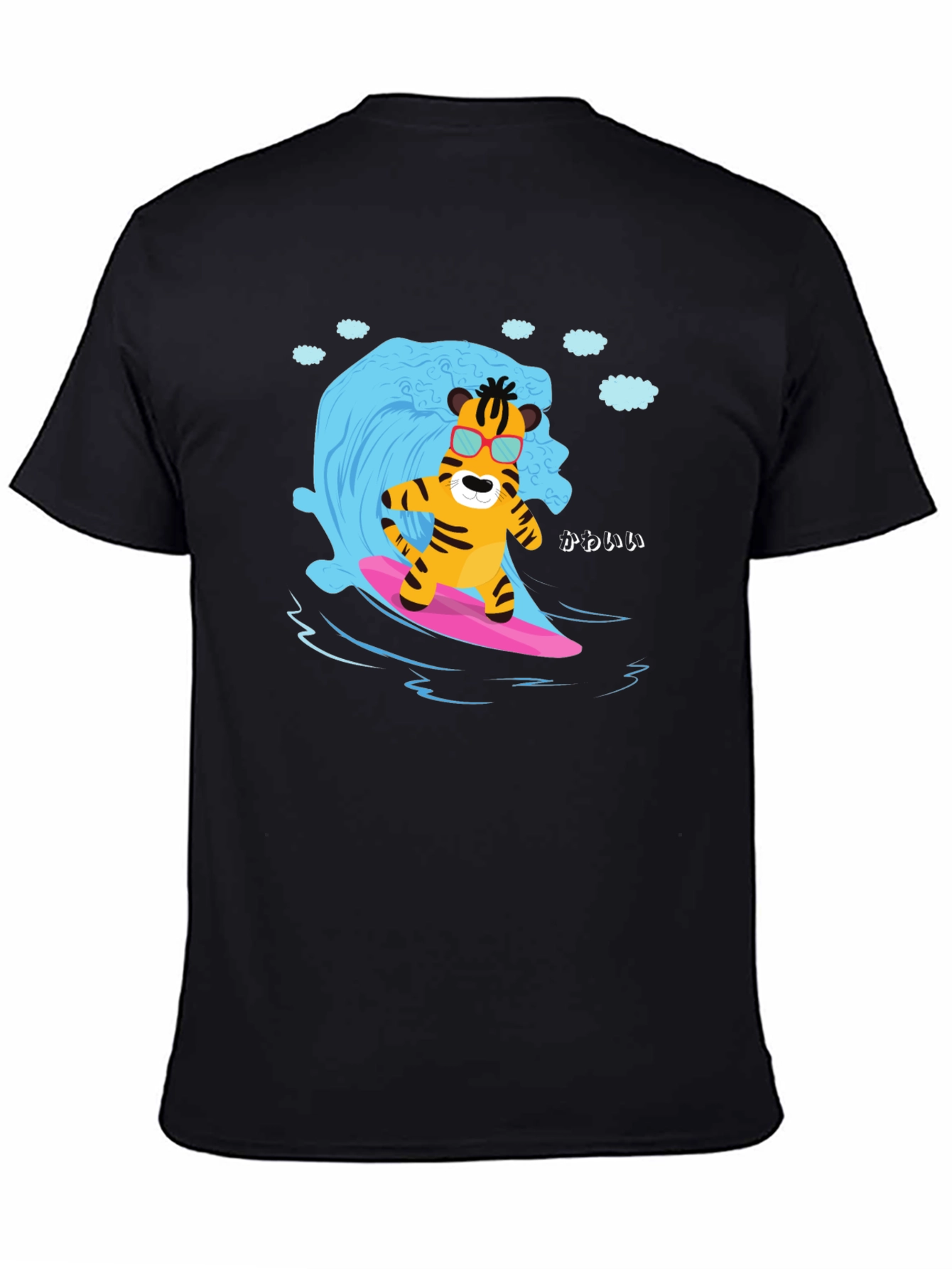 Surfing Tiger Graphic Tee - Cool & Fun Design