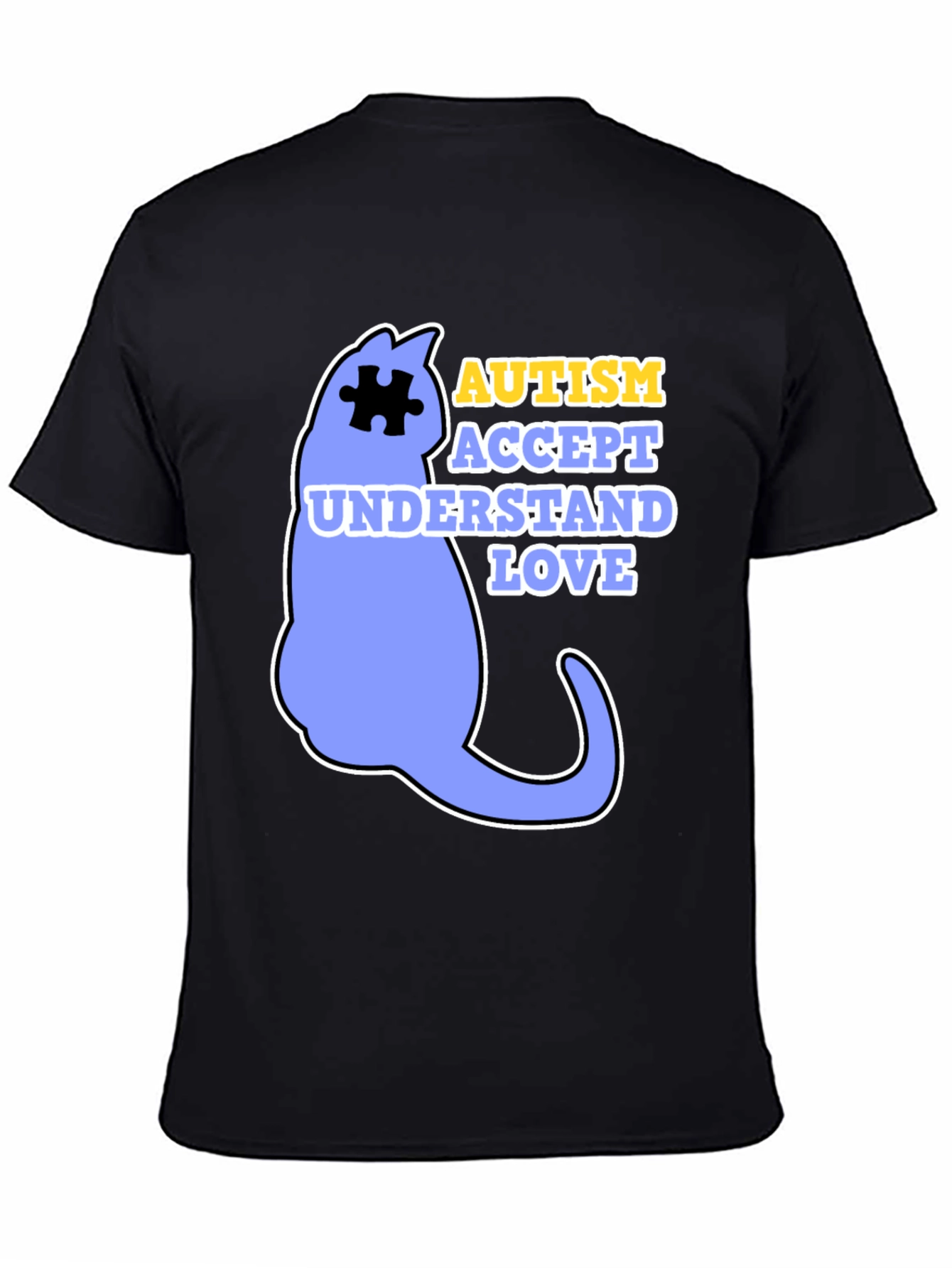 Autism Awareness Cat Graphic T-Shirt