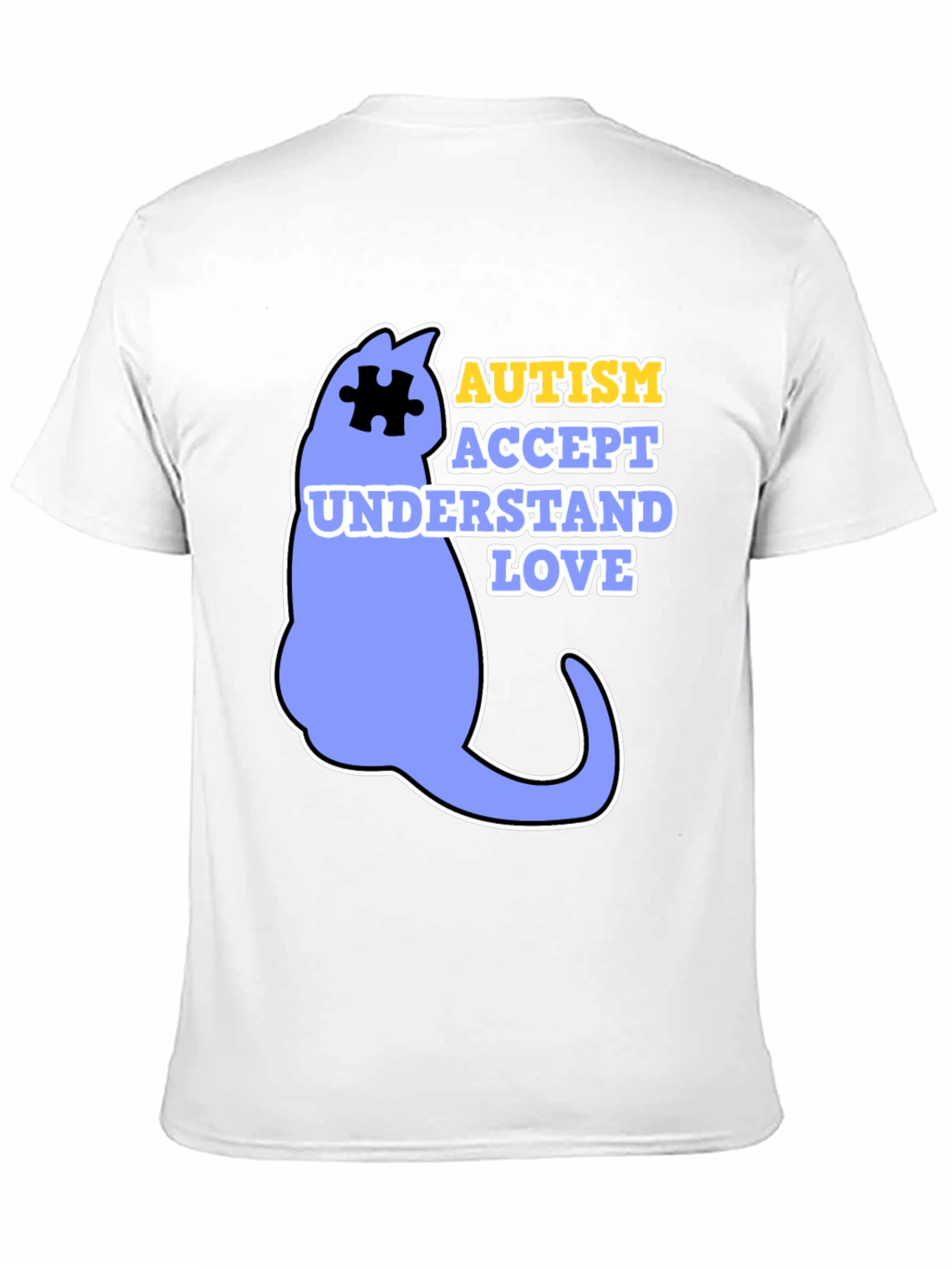 Autism Awareness Cat Graphic T-Shirt