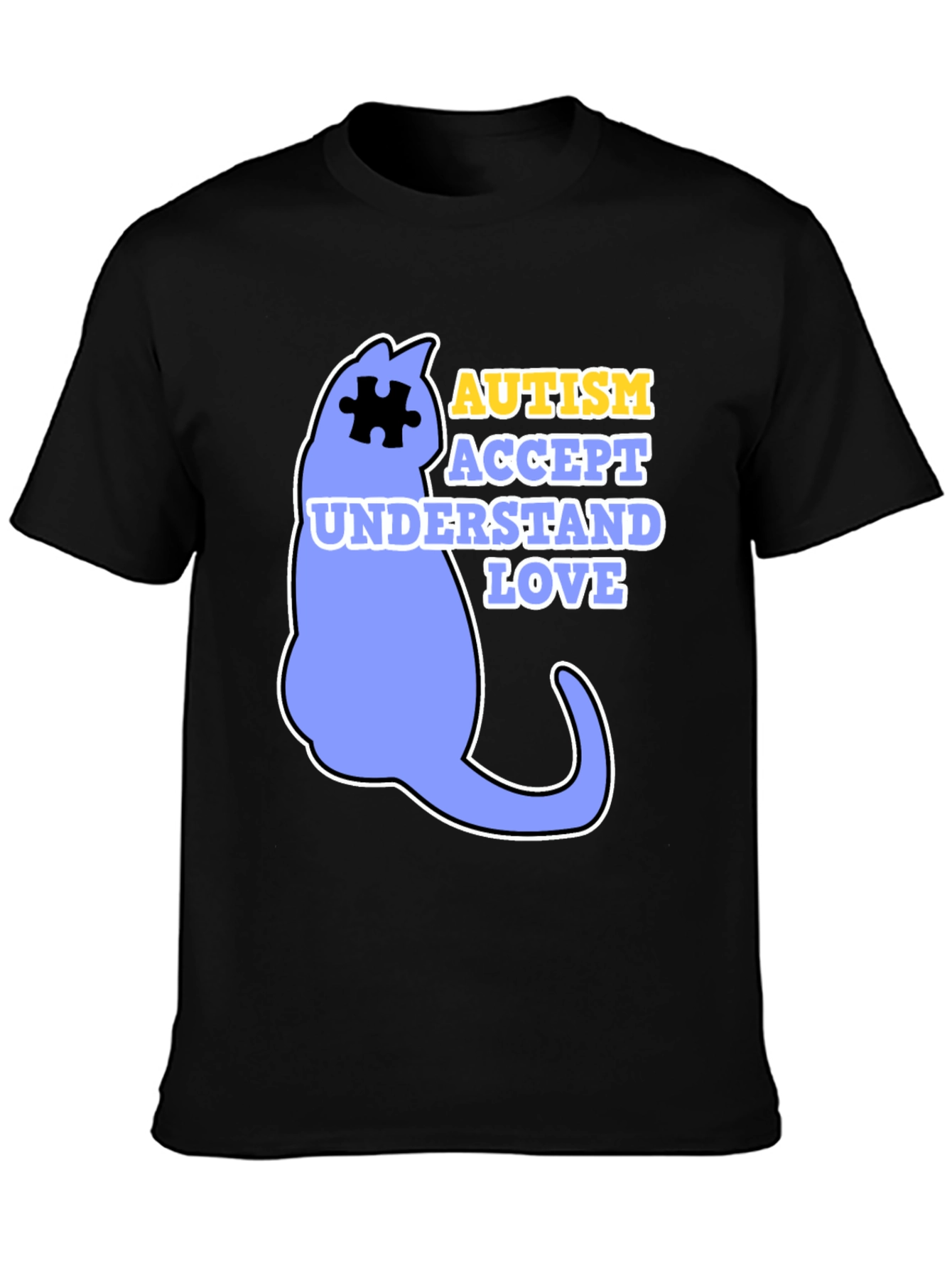 Autism Awareness Cat Graphic T-Shirt