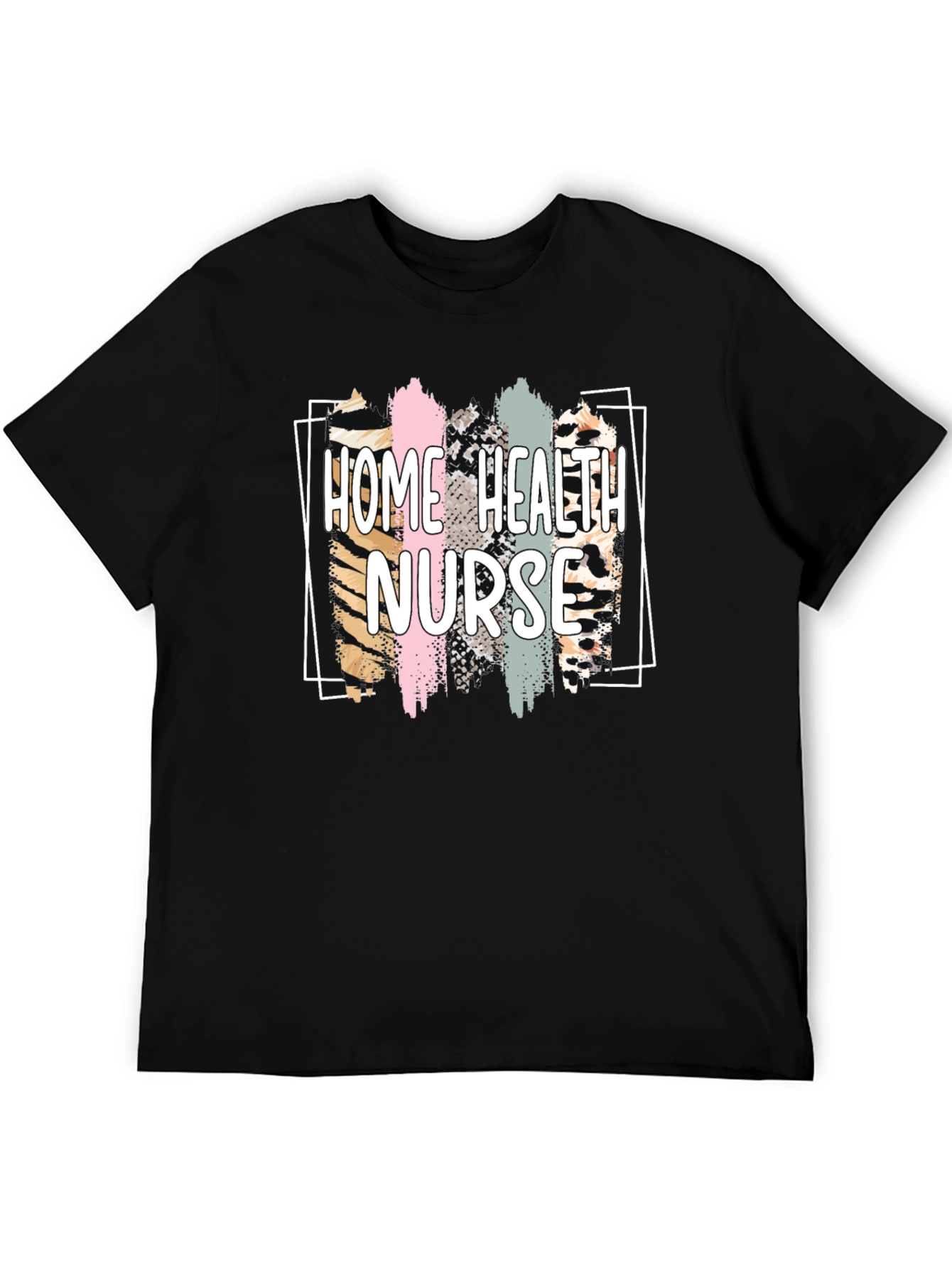 Home Health Nurse T-Shirt - Brush Stroke Design