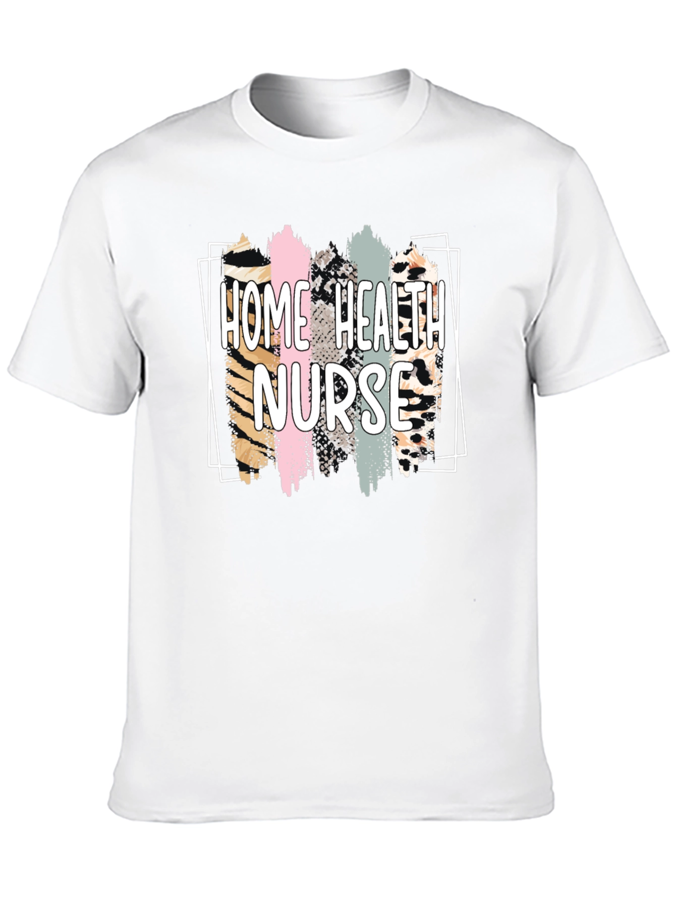 Home Health Nurse T-Shirt - Brush Stroke Design