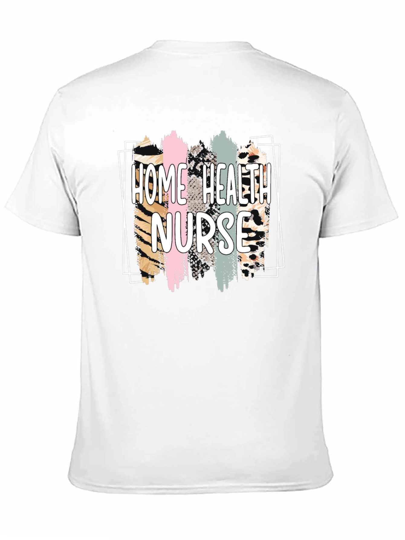 Home Health Nurse T-Shirt - Brush Stroke Design