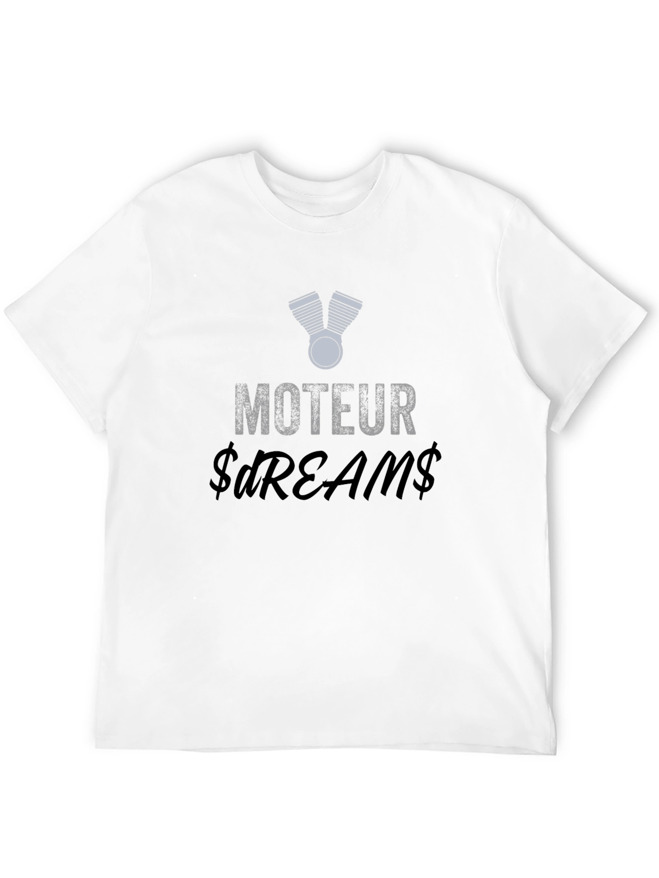 Moteur Dreams Graphic Tee - Black Cotton T-Shirt