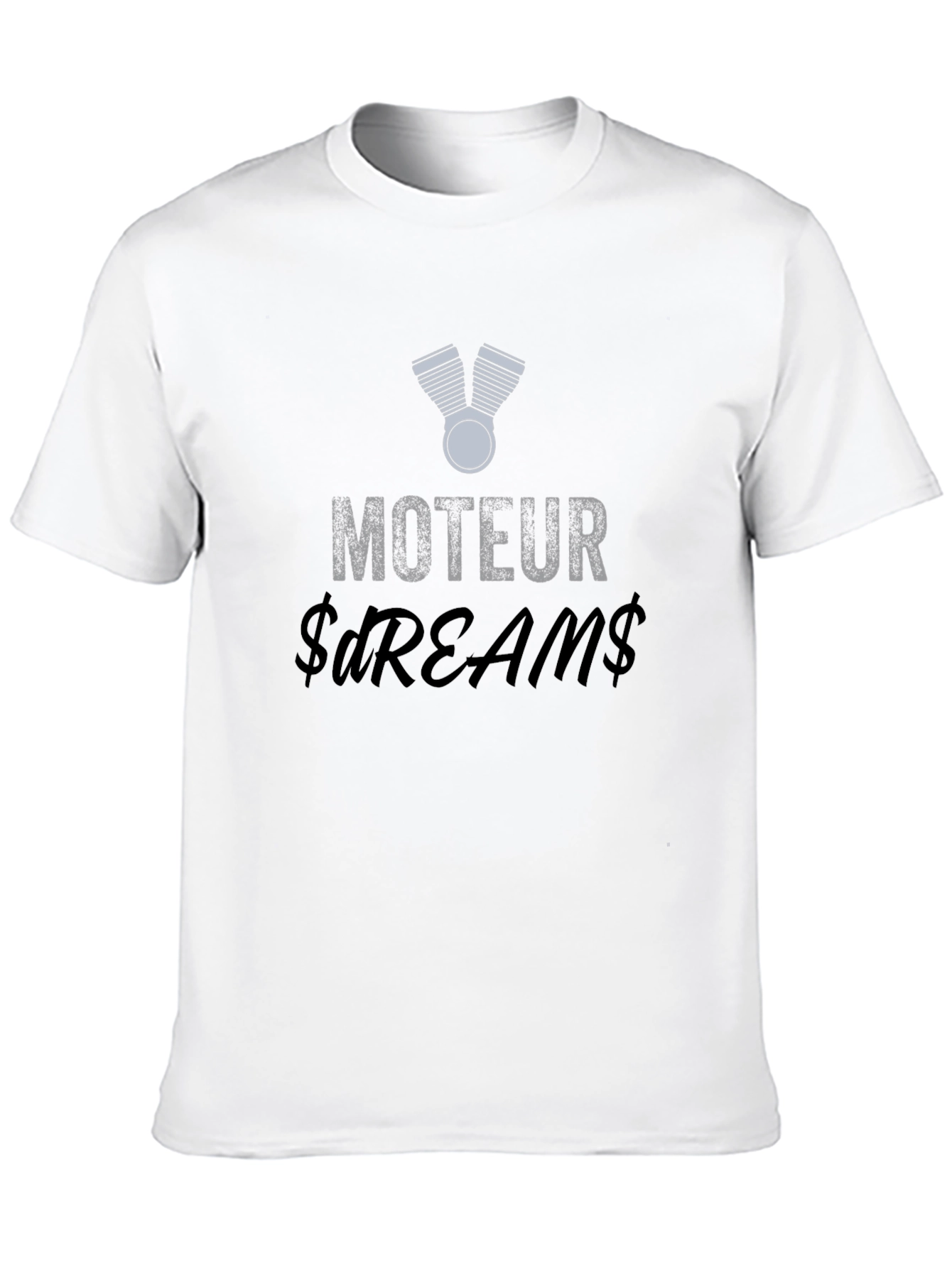 Moteur Dreams Graphic Tee - Black Cotton T-Shirt