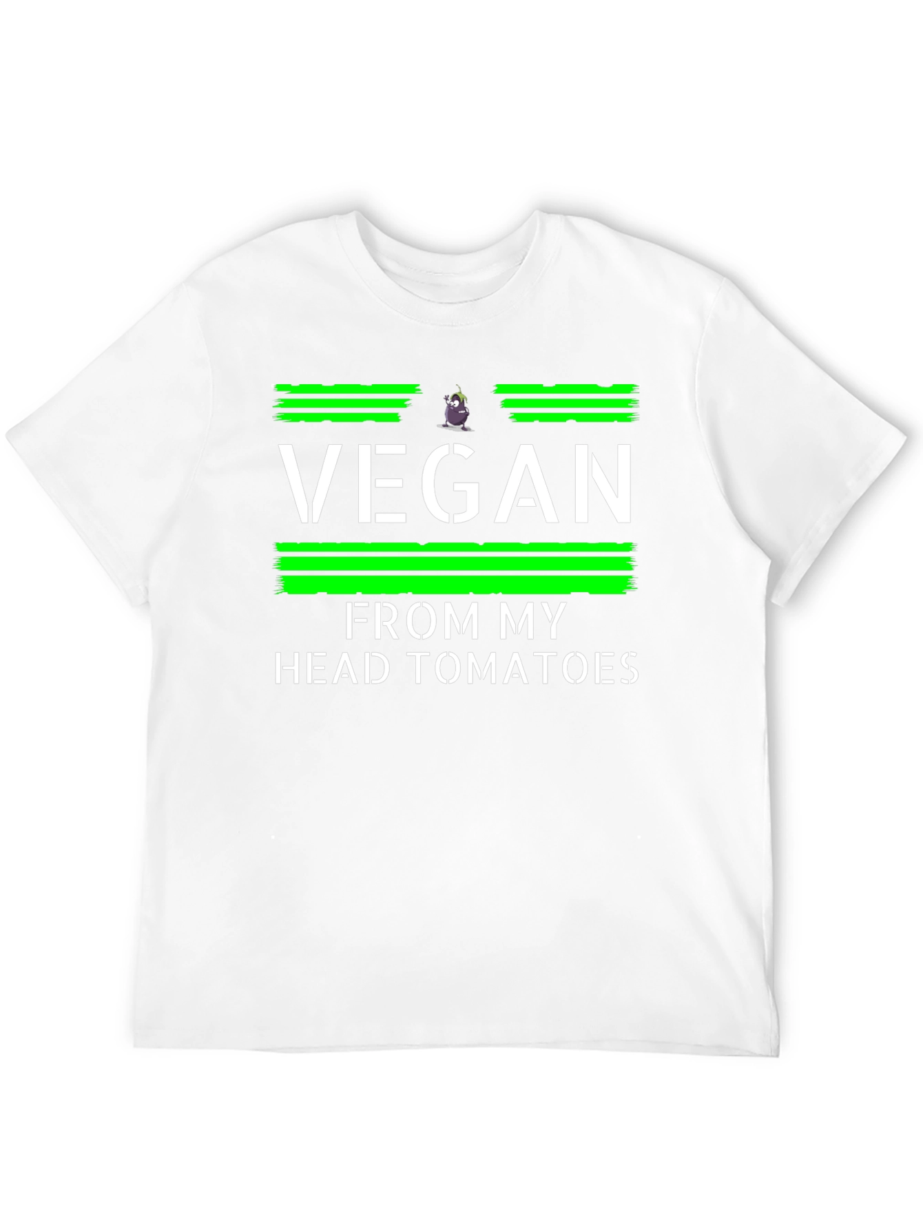 Vegan From My Head Tomatoes Black T-Shirt