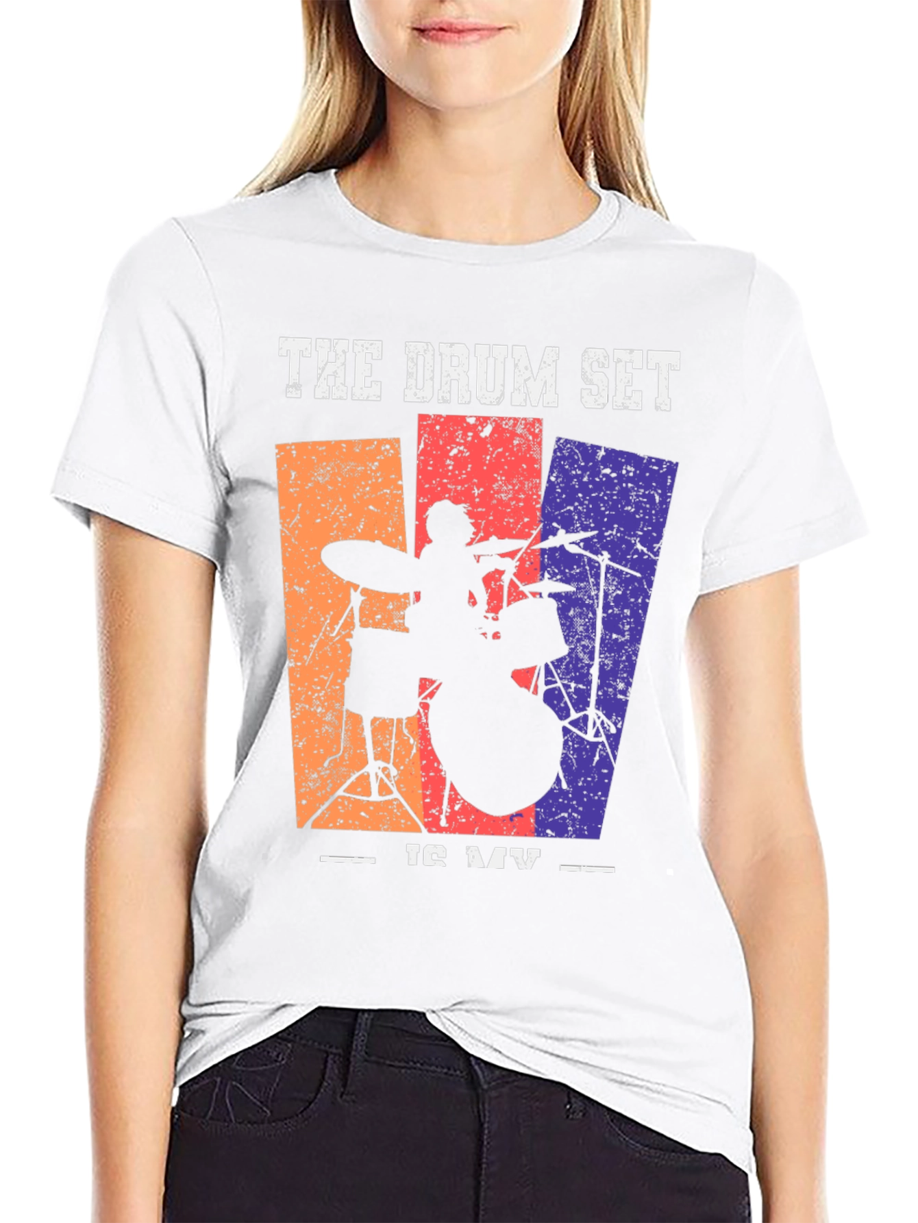 The Drum Set is My Music Graphic Tee