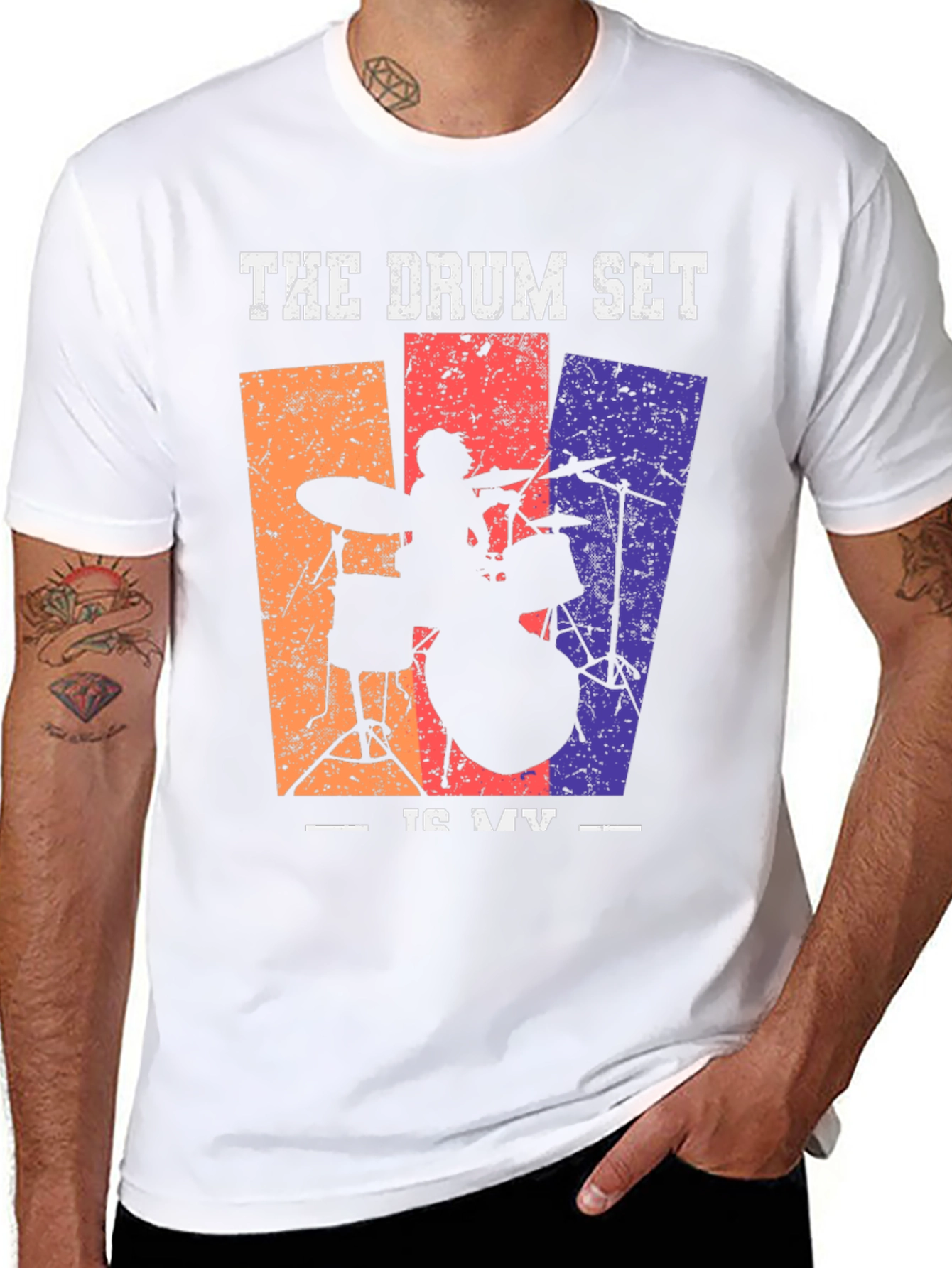 The Drum Set is My Music Graphic Tee