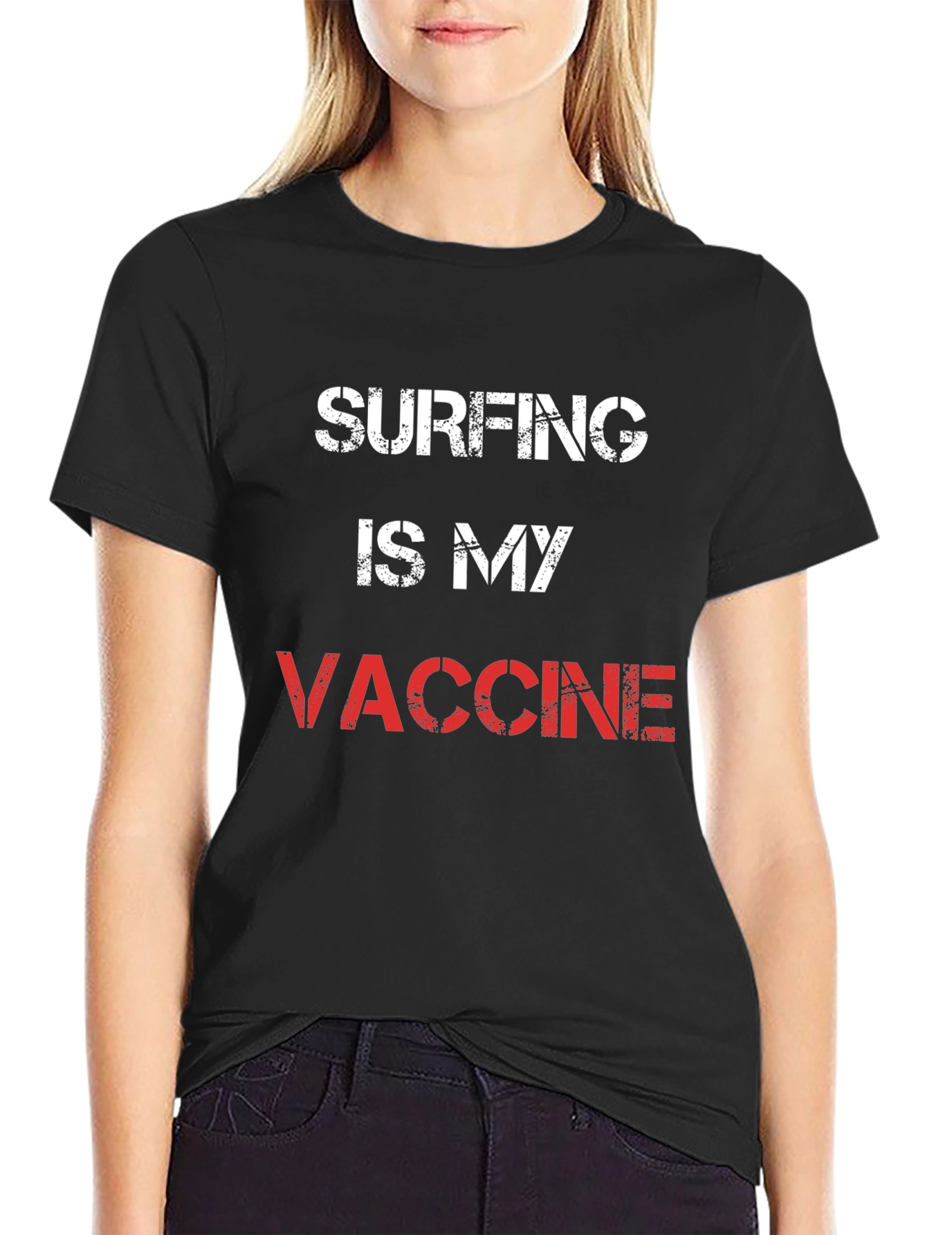 Surfing Is My Vaccine Graphic Tee