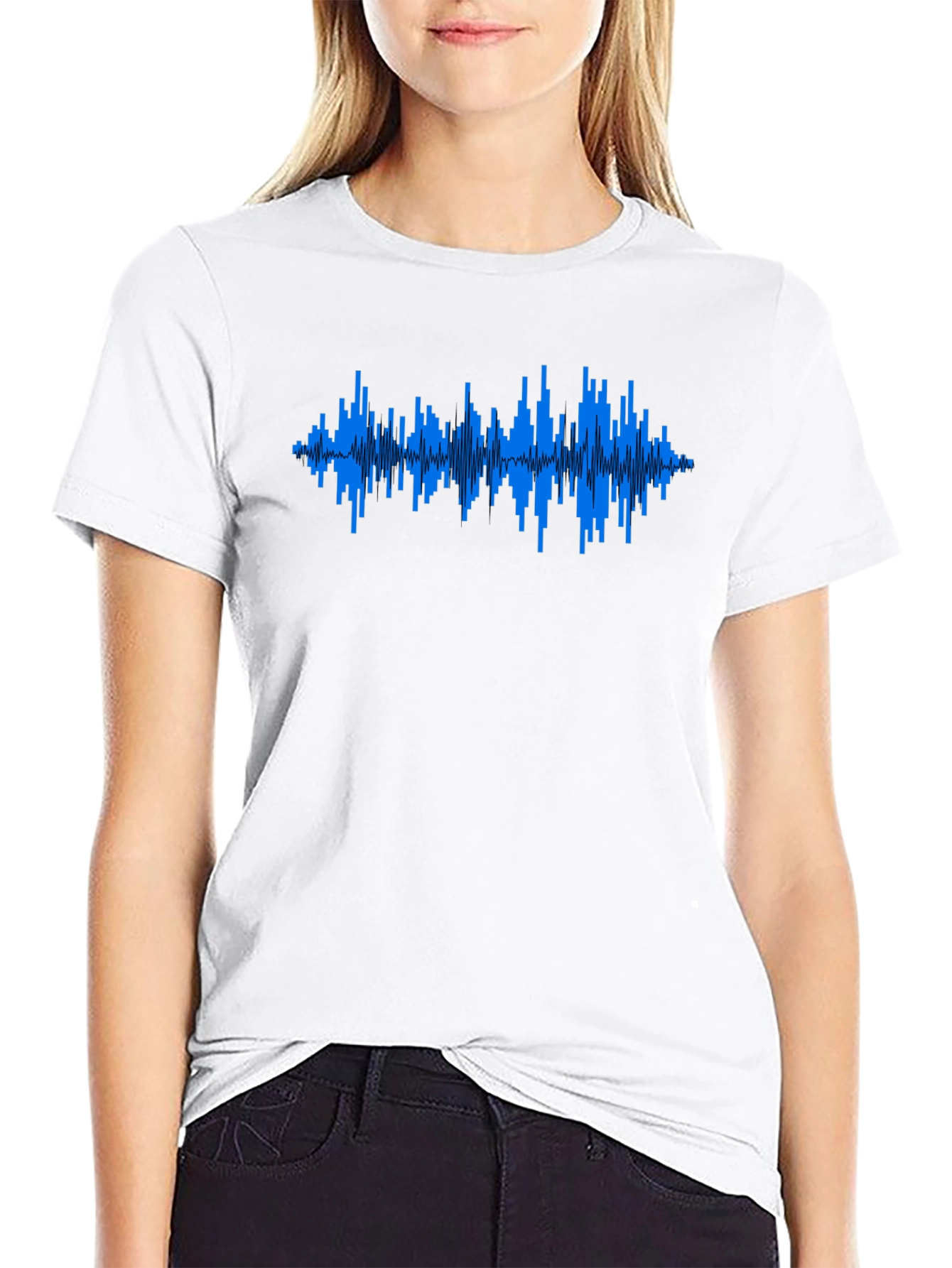 Soundwave Graphic T-Shirt - Black Crew Neck Tee
