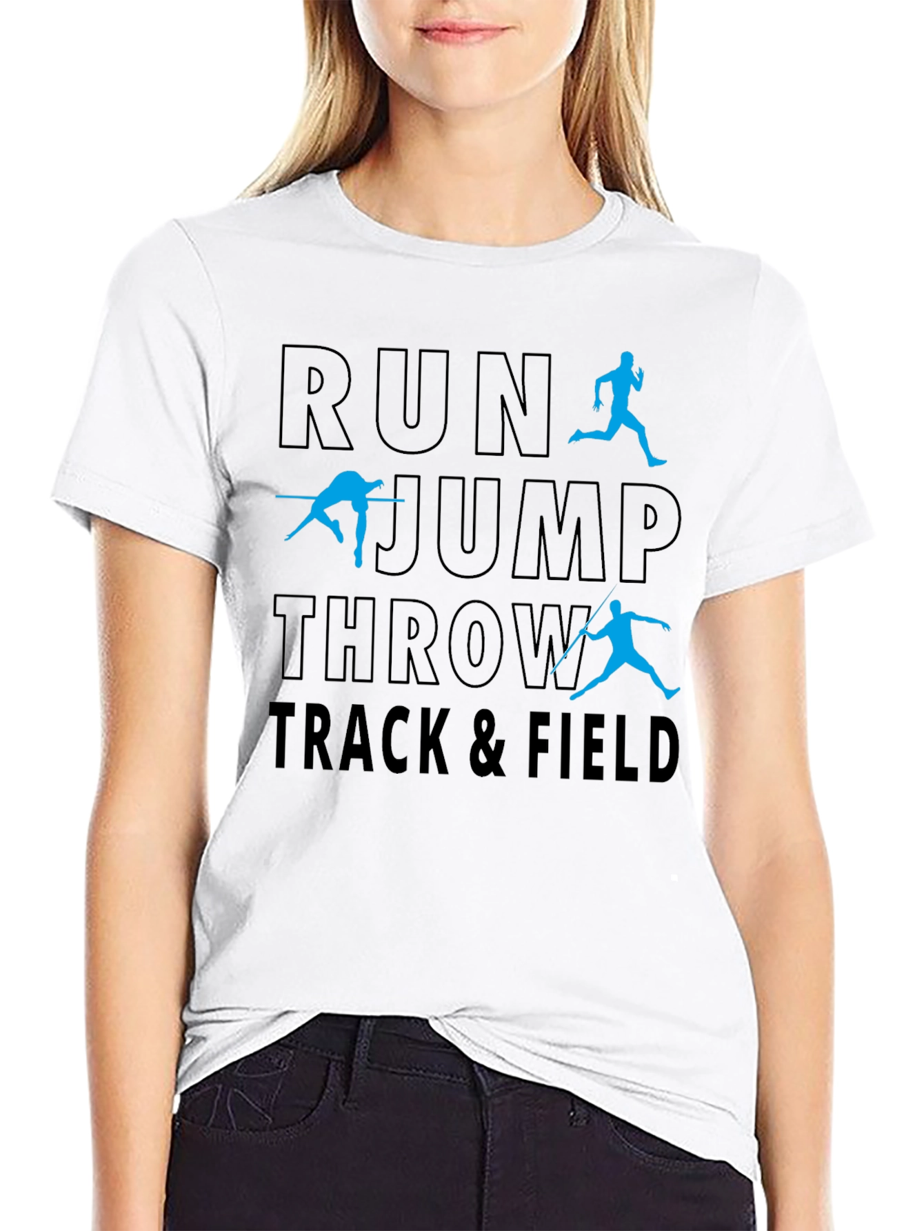Track & Field Run Jump Throw Graphic Tee