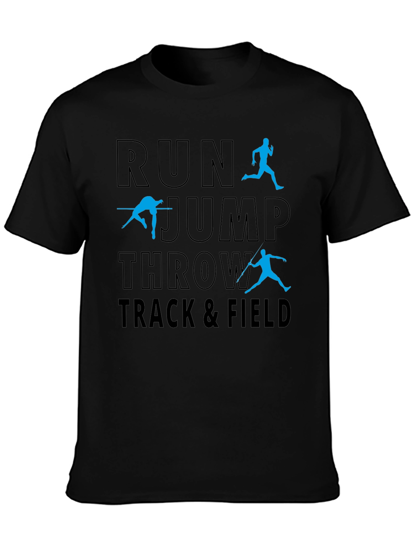 Track & Field Run Jump Throw Graphic Tee