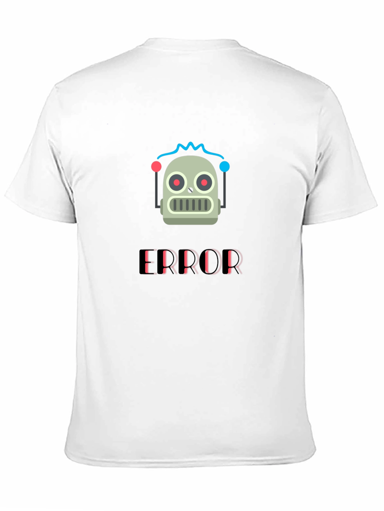 Error Robot Graphic T-Shirt - Black Cotton Tee