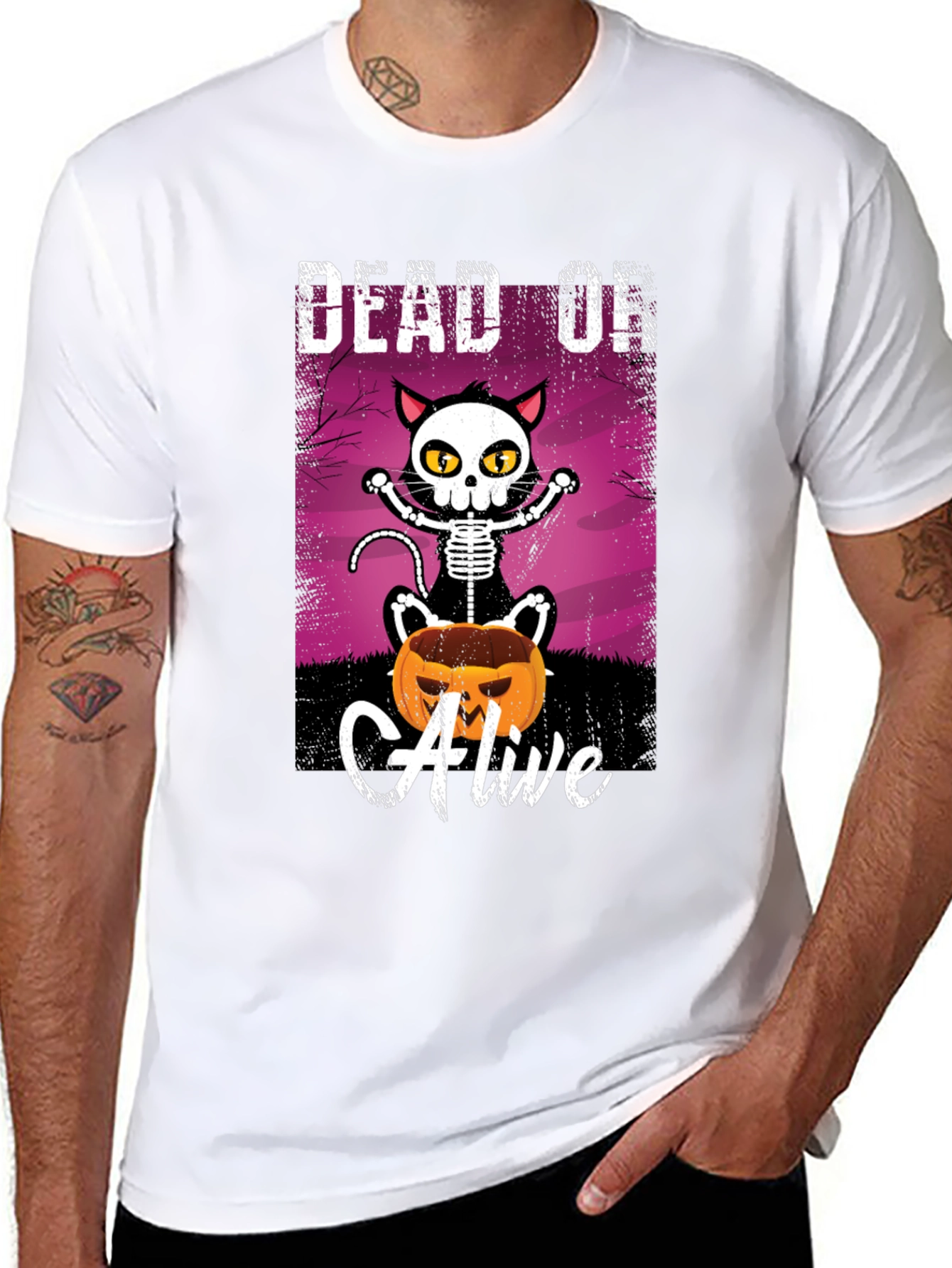 Dead or Alive Cat Halloween T-Shirt