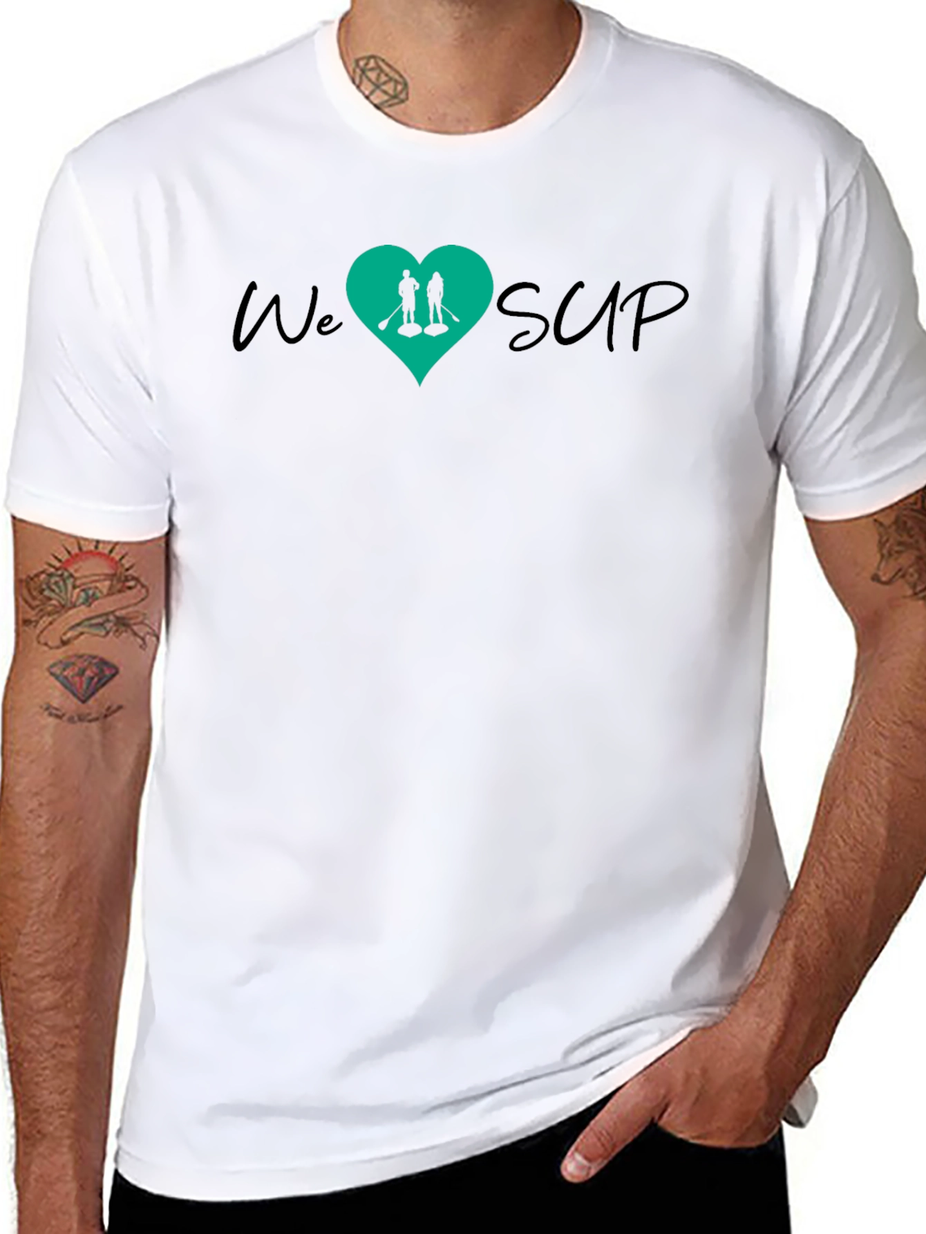 We Heart SUP T-Shirt - Paddle Boarding Tee