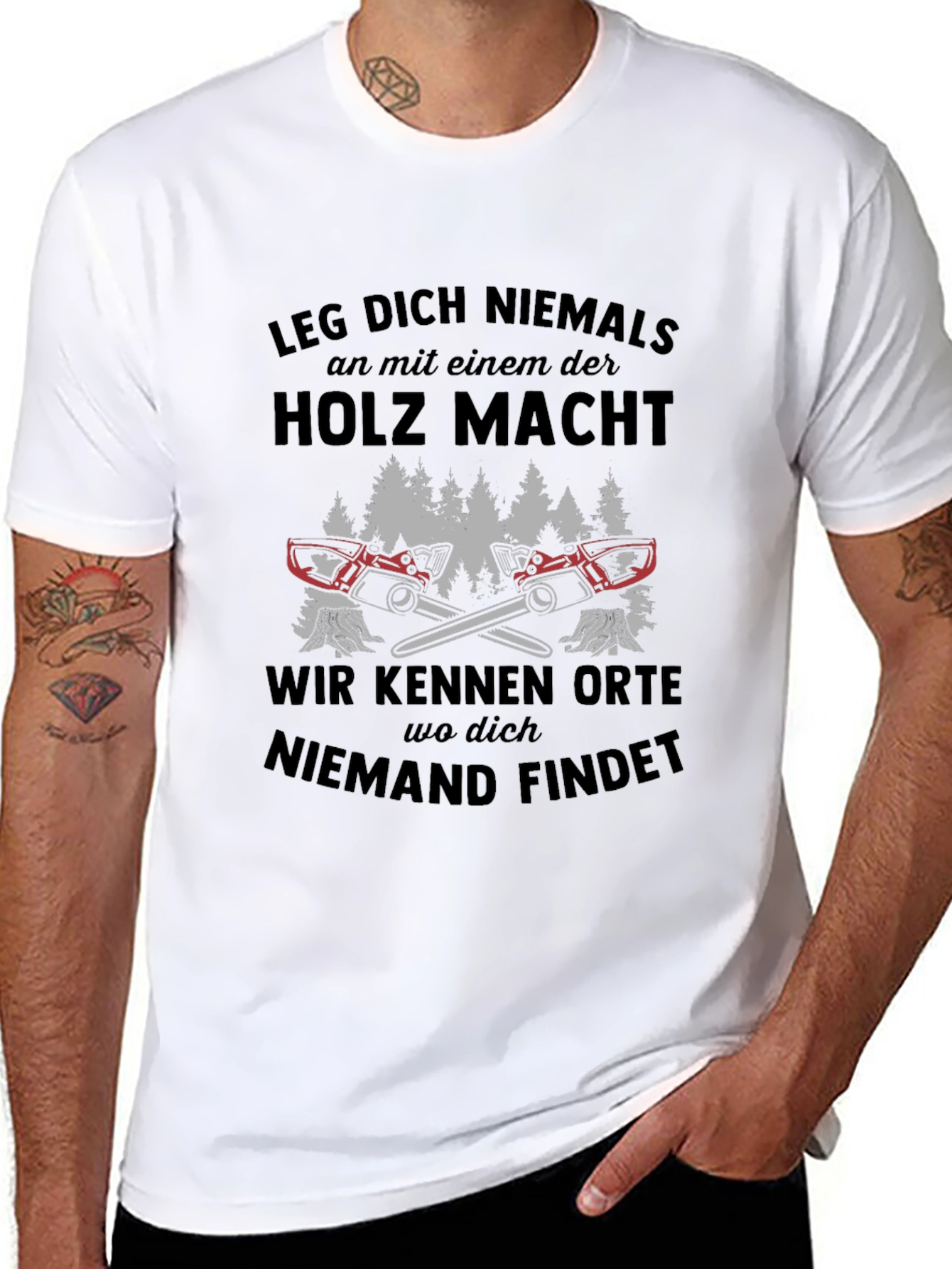 Leg Dich Niemals T-Shirt - Lumberjack Style