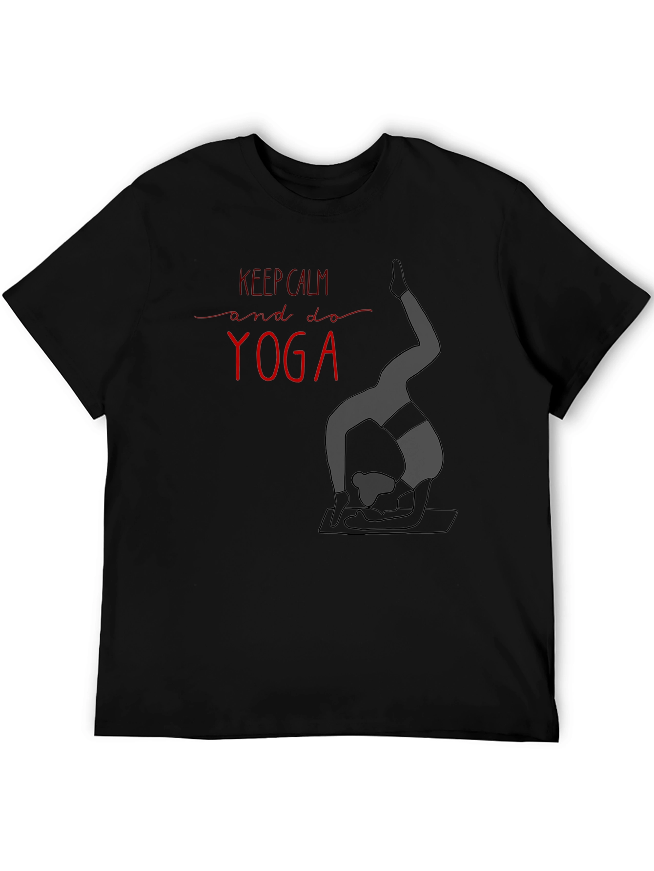Keep Calm and Do Yoga Black Graphic Tee