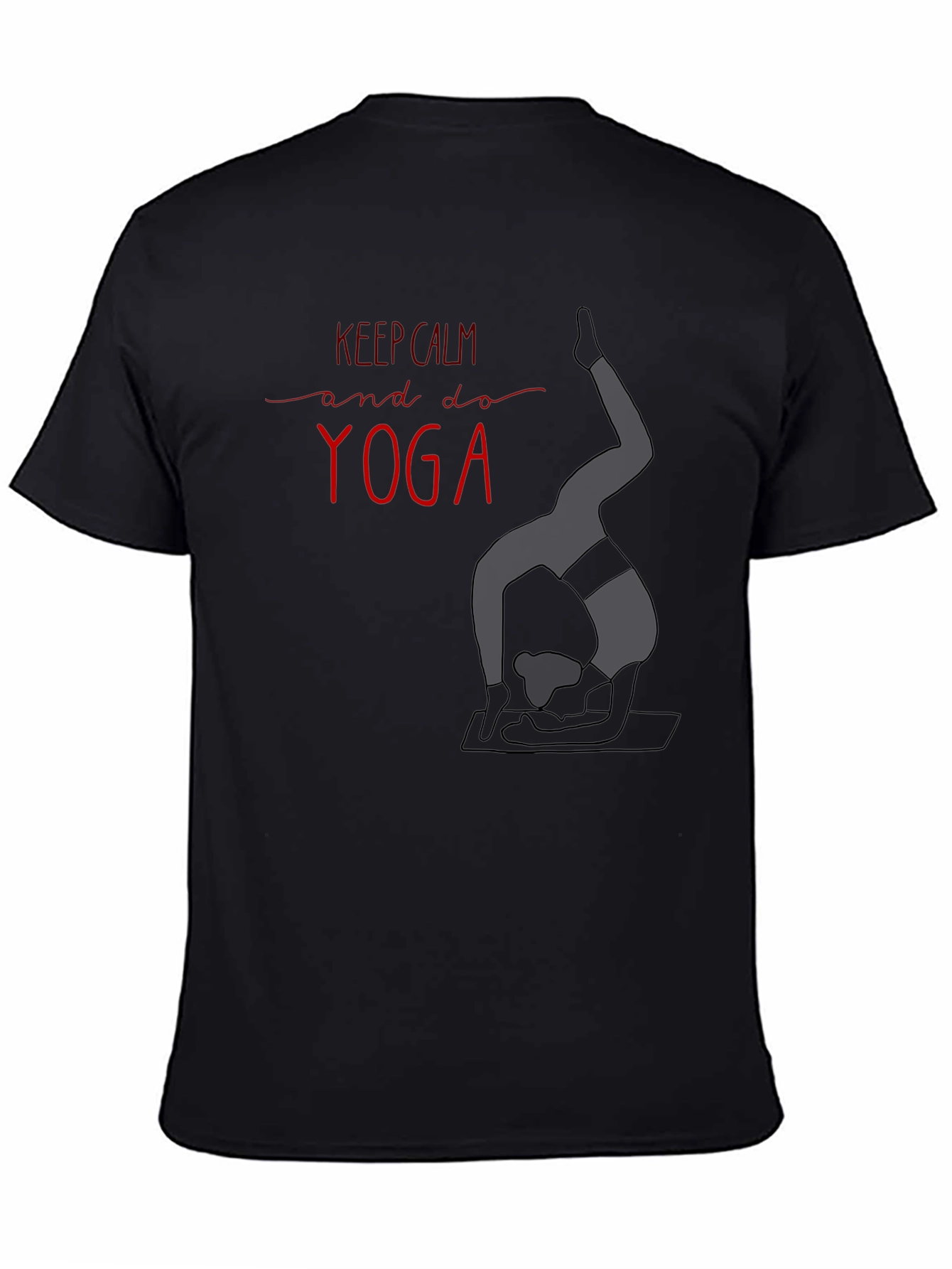 Keep Calm and Do Yoga Black Graphic Tee